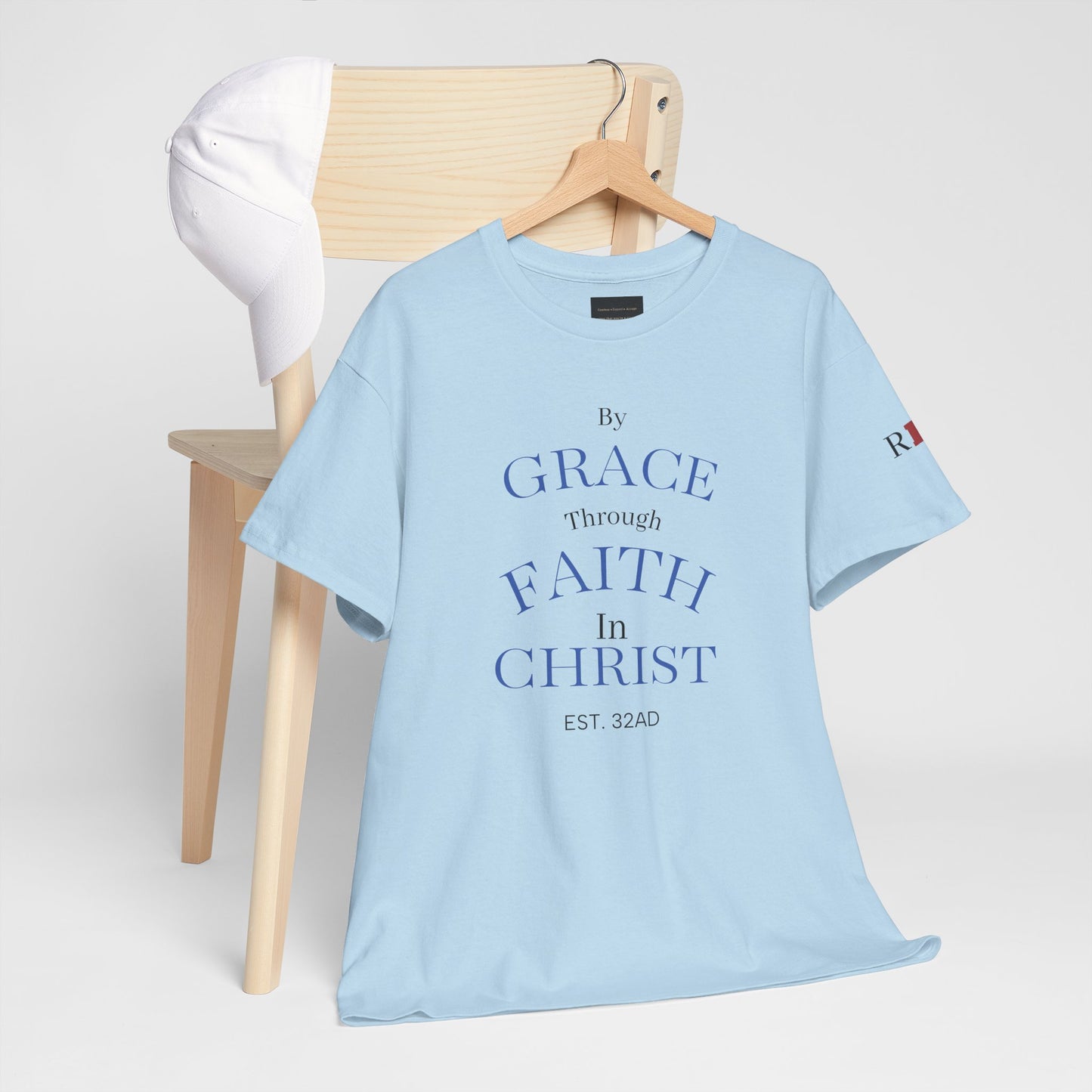 Ephesians 2:8-9 T-Shirt — "By Grace Through Faith in Christ" Christian Tee