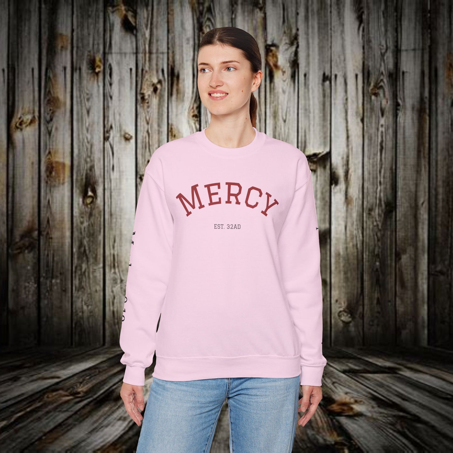 Mercy Crewneck Sweatshirt (Matthew 9:13) — "I Desire Mercy, Not Sacrifice" Inspirational Bible Verse Sweatshirt