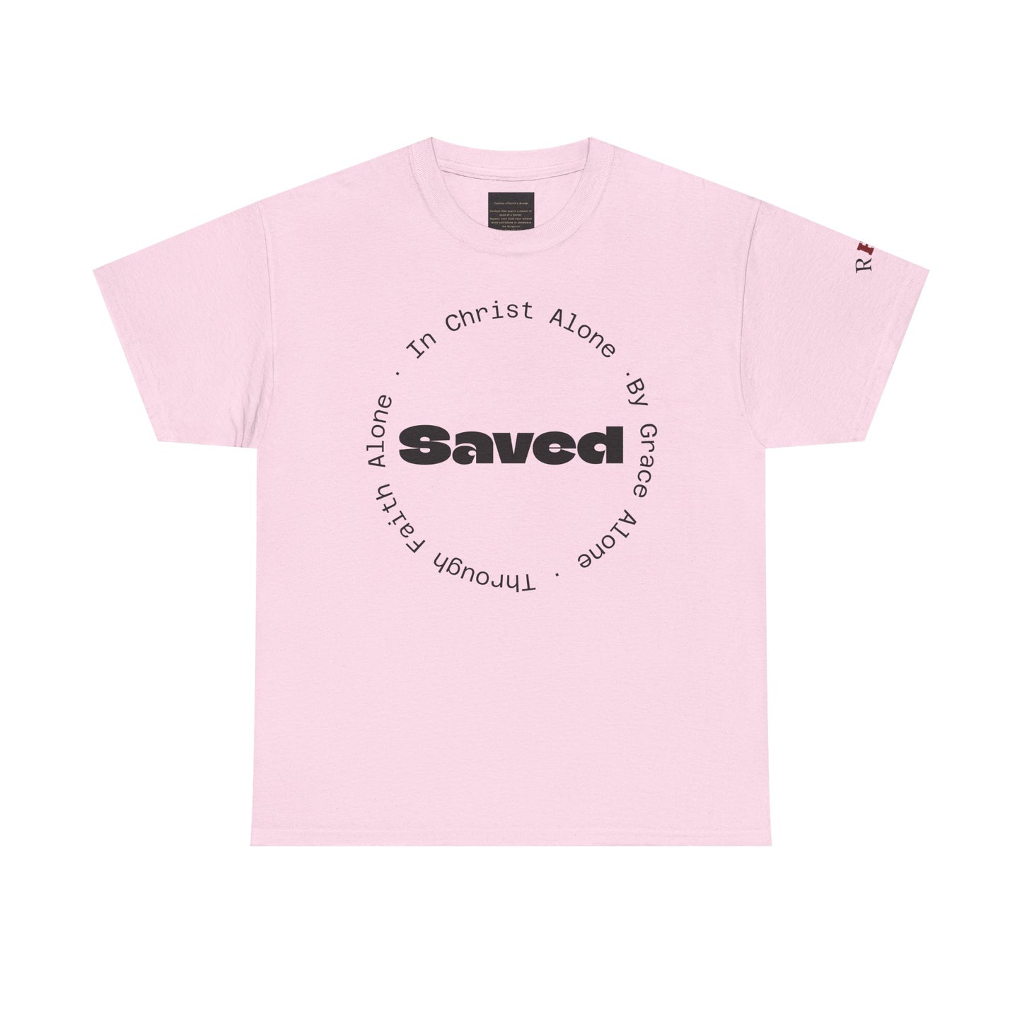 "Saved" Ephesians 2:8 T‑Shirt — Scripture back