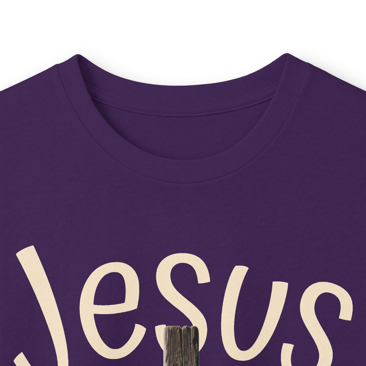 Jesus Saves with Cross image Long Sleeve T-shirt — 1 Cor. 15:3-4 Scripture