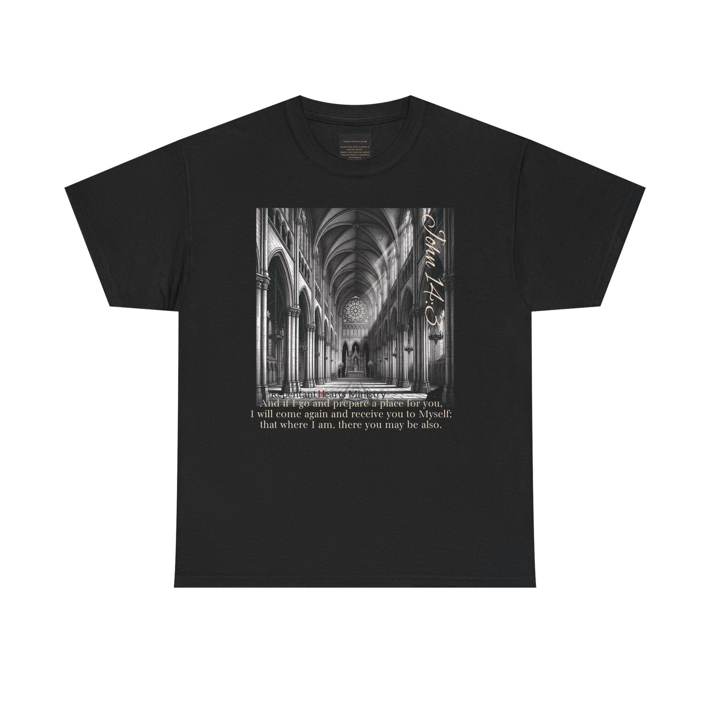 Gothic John 14:3 T-shirt — "I will come again..."