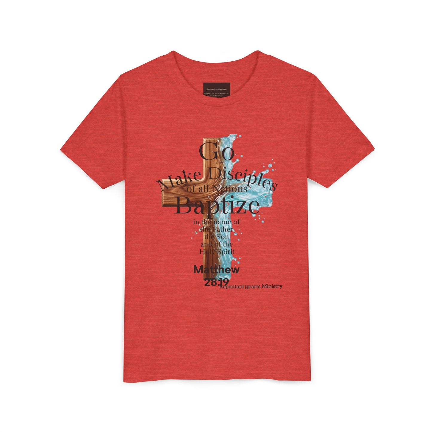 Youth Christian Matthew 28:19 – "Go, Make Disciples and Baptize" Kids T-Shirt