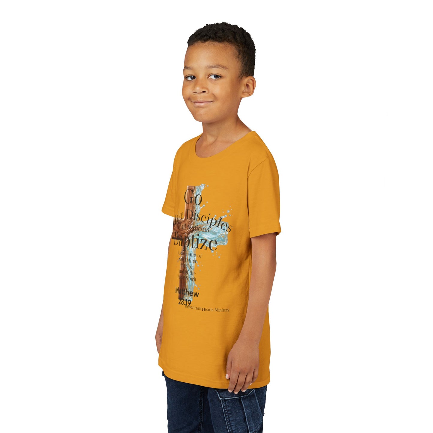 Youth Christian Matthew 28:19 – "Go, Make Disciples and Baptize" Kids T-Shirt