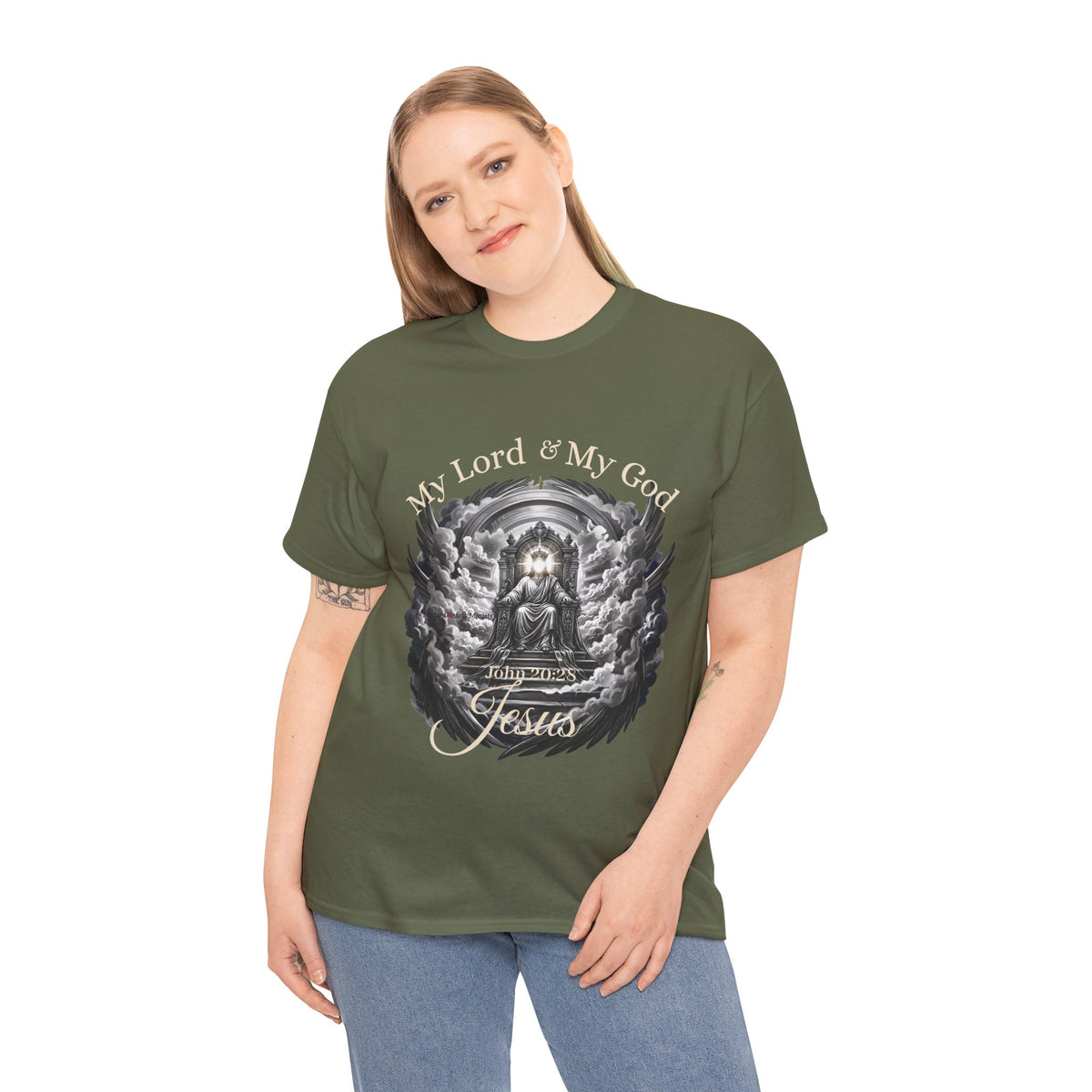 Jesus on the Throne "My Lord & My God" Christian Faith Tee