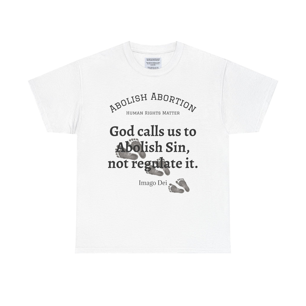 Abolish Abortion II T-Shirt — Jeremiah 1:5 Christian Message