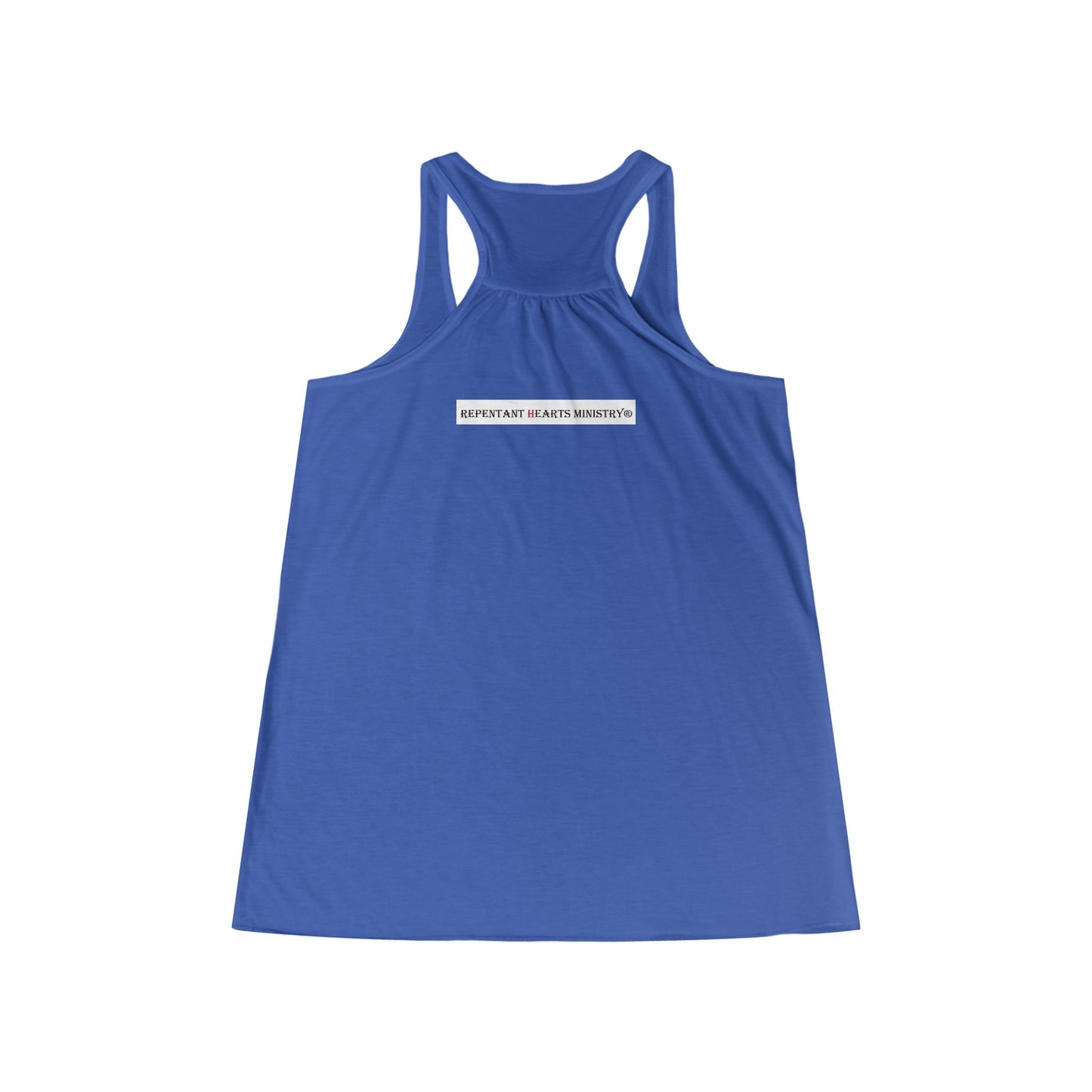 Biblical Ladies Flowy Racerback Tank - 'God on the Mountain and Valley'