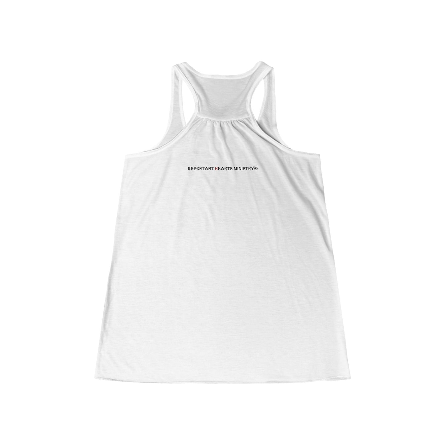 Biblical Ladies Flowy Racerback Tank - 'God on the Mountain and Valley'