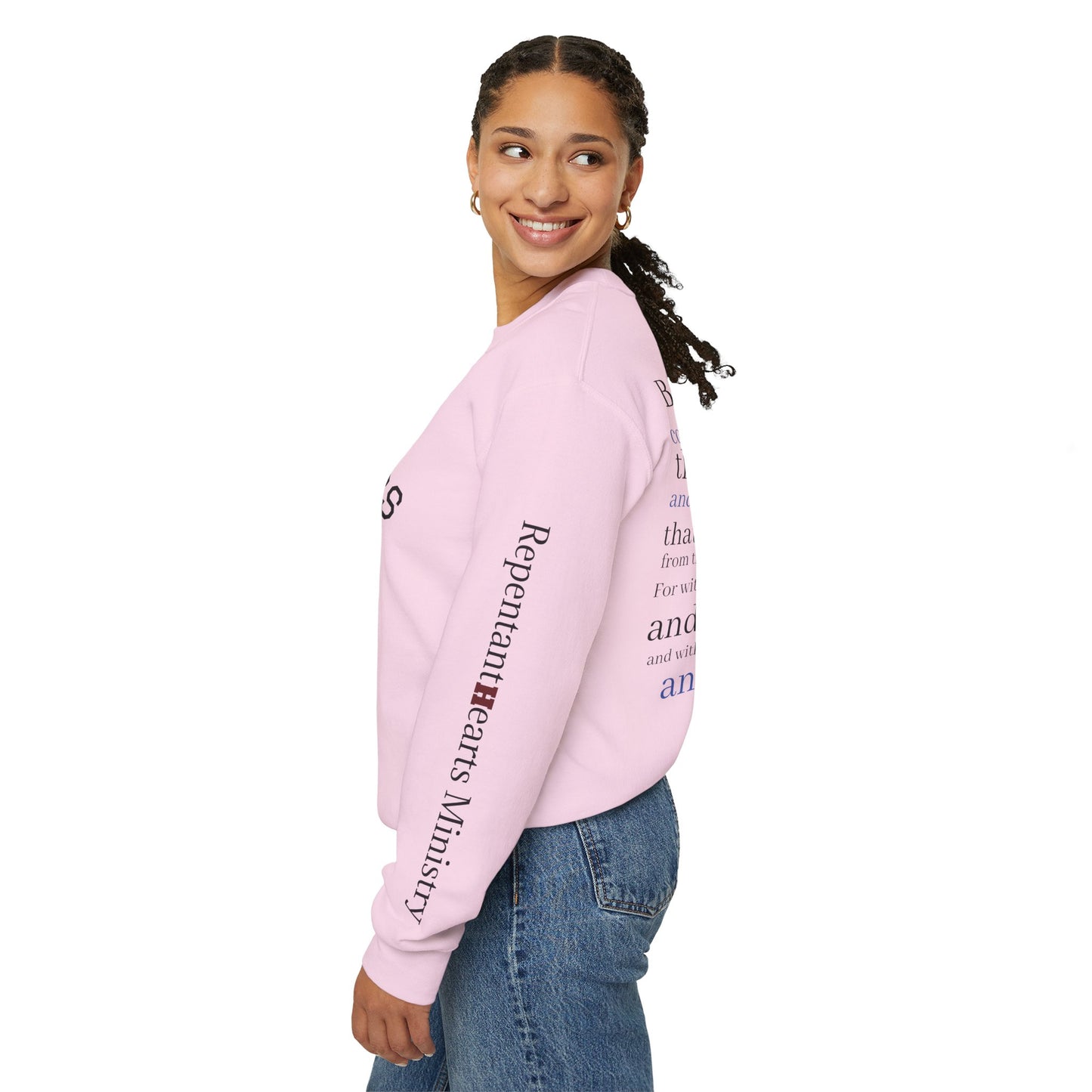 Forgiveness Crewneck Sweatshirt (Romans 10:9) — Christian Faith Verse Pullover