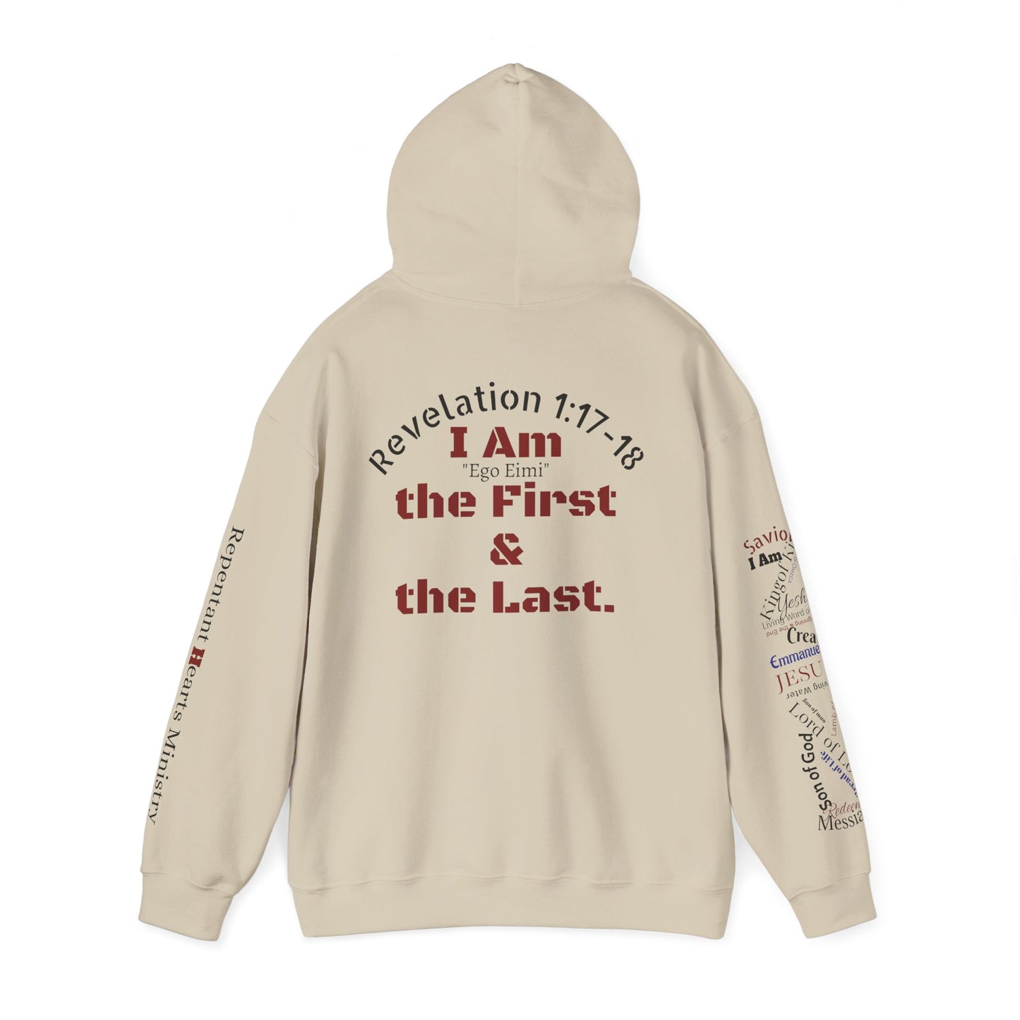 Alpha Omega Hoodie — "I Am the First & the Last" Names of Jesus