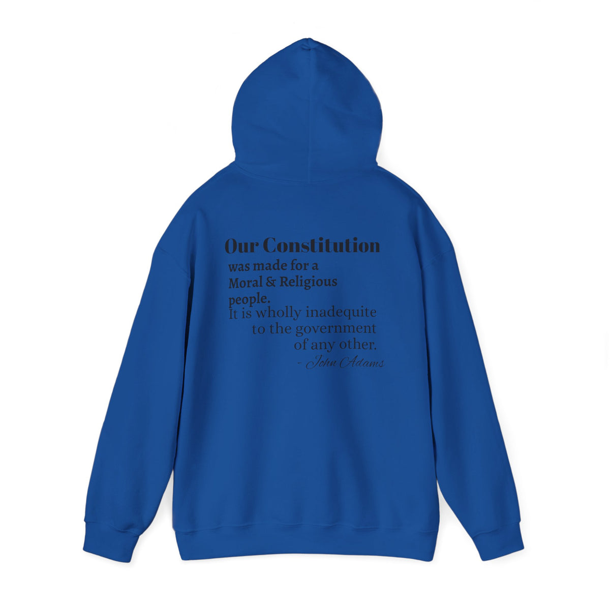 Morality Matters Hoodie — Jesus & John Adam's Quote Sweatshirt