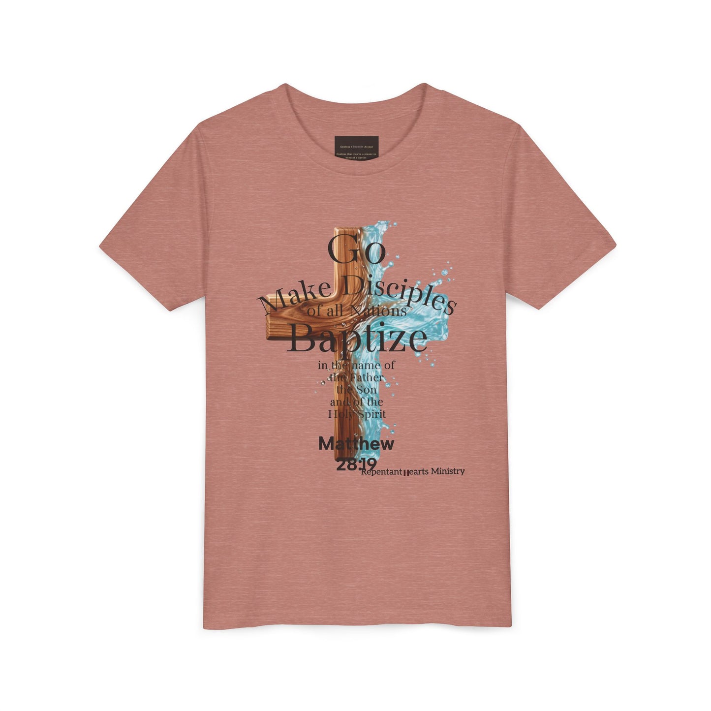 Youth Christian Matthew 28:19 – "Go, Make Disciples and Baptize" Kids T-Shirt