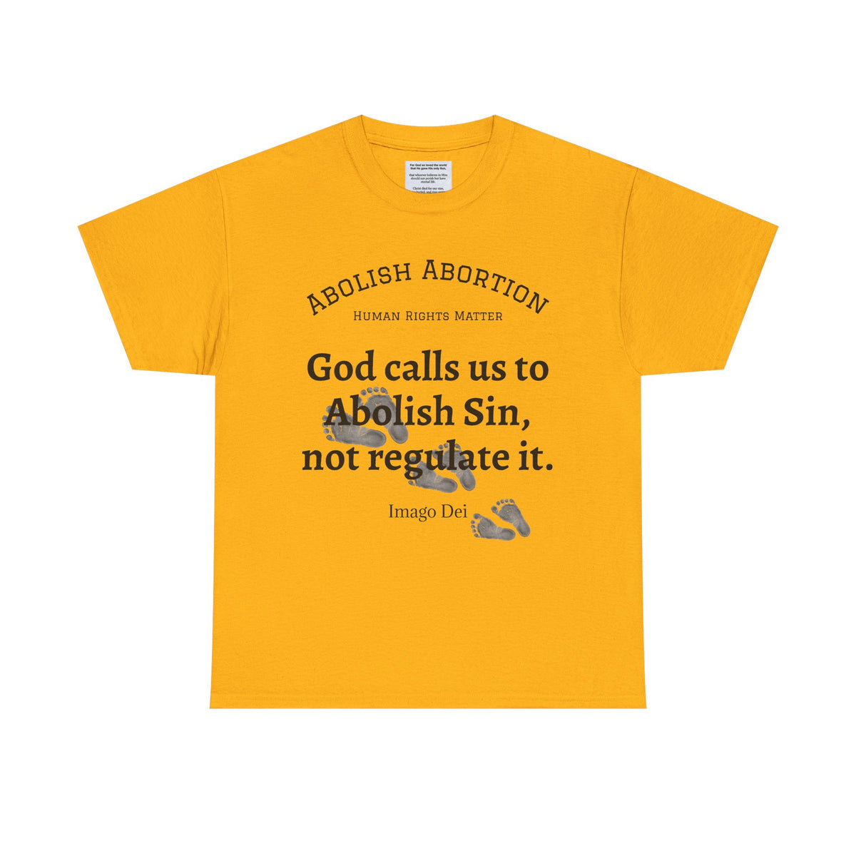 Abolish Abortion II T-Shirt — Jeremiah 1:5 Christian Message
