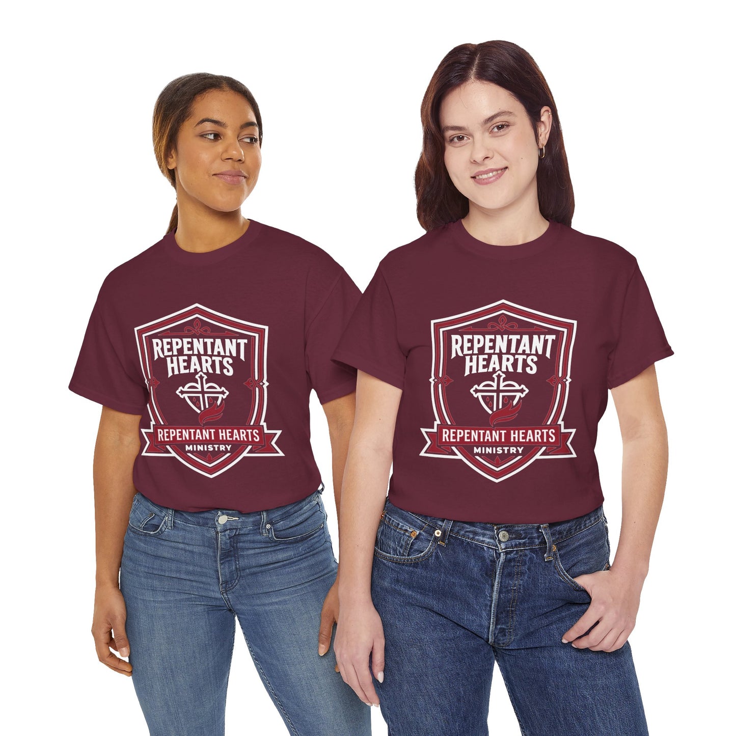 Rev 2:5 T-Shirt- Repentant Hearts Ministry Tee — RHM Logo & Menorah Back Print