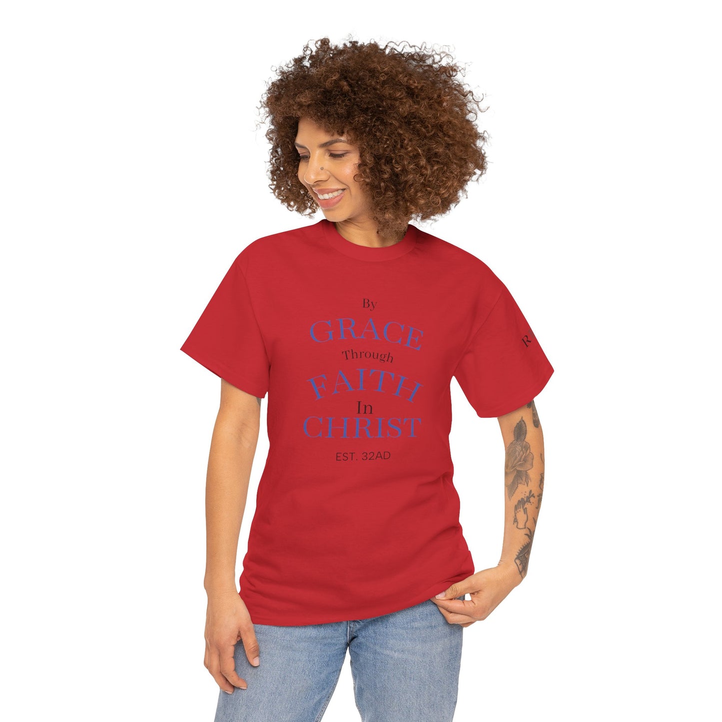 Ephesians 2:8-9 T-Shirt — "By Grace Through Faith in Christ" Christian Tee