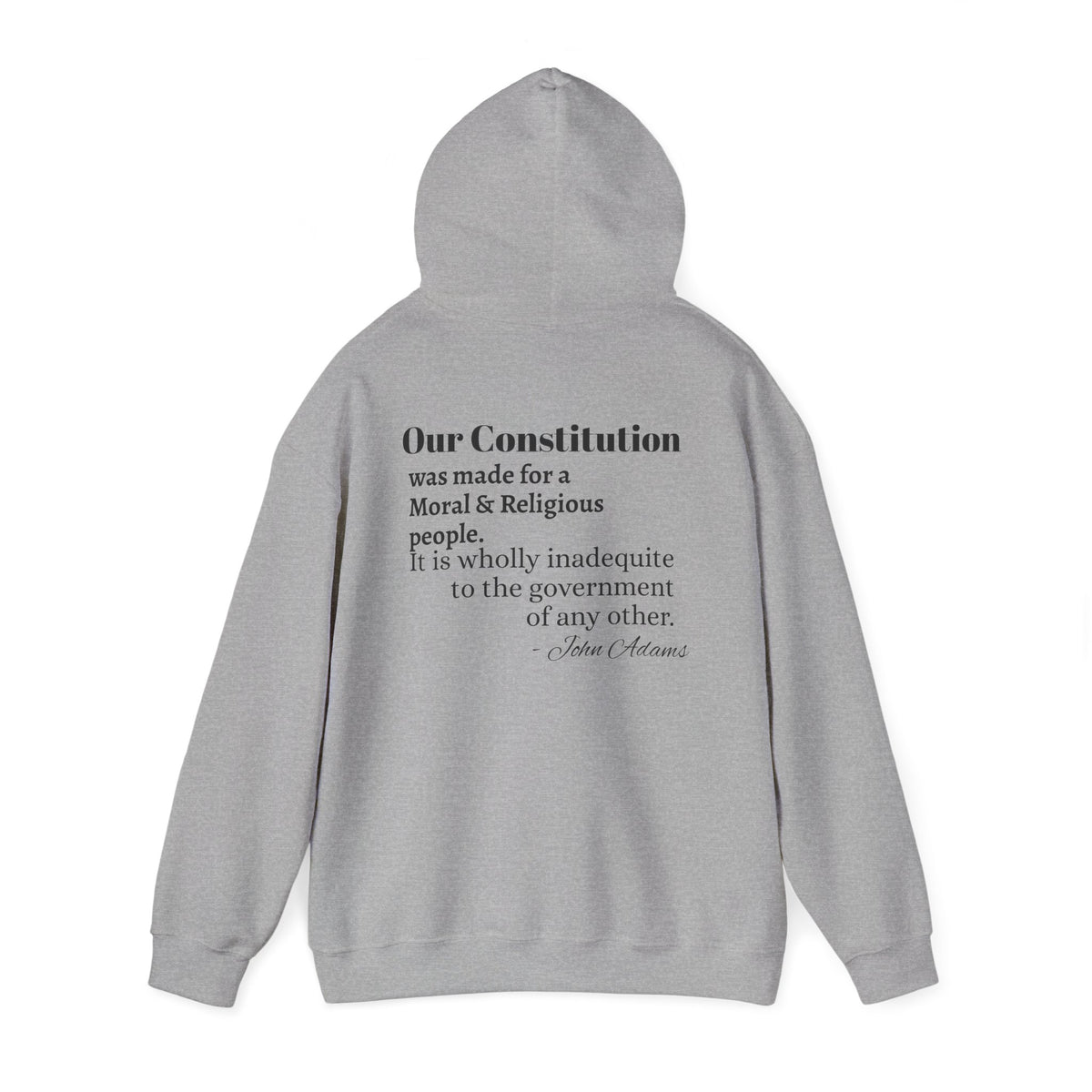 Morality Matters Hoodie — Jesus & John Adam's Quote Sweatshirt