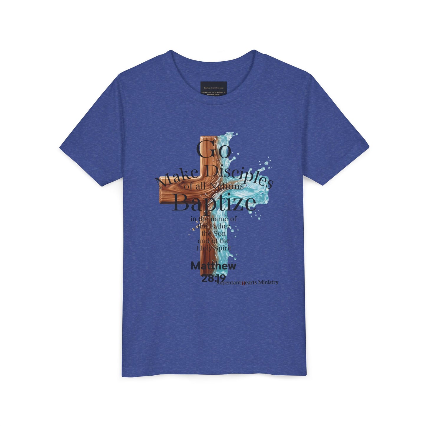 Youth Christian Matthew 28:19 – "Go, Make Disciples and Baptize" Kids T-Shirt