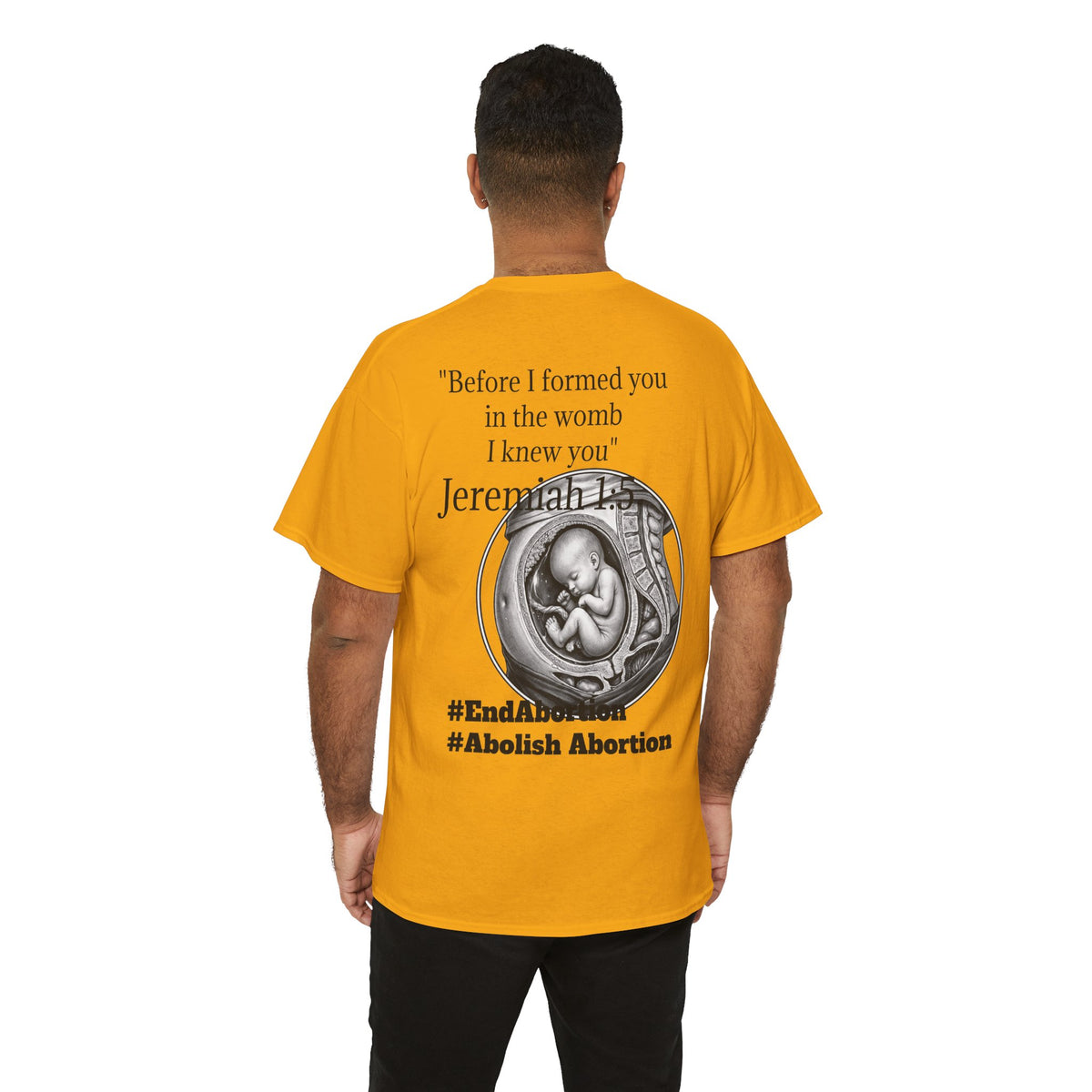 Abolish Abortion II T-Shirt — Jeremiah 1:5 Christian Message