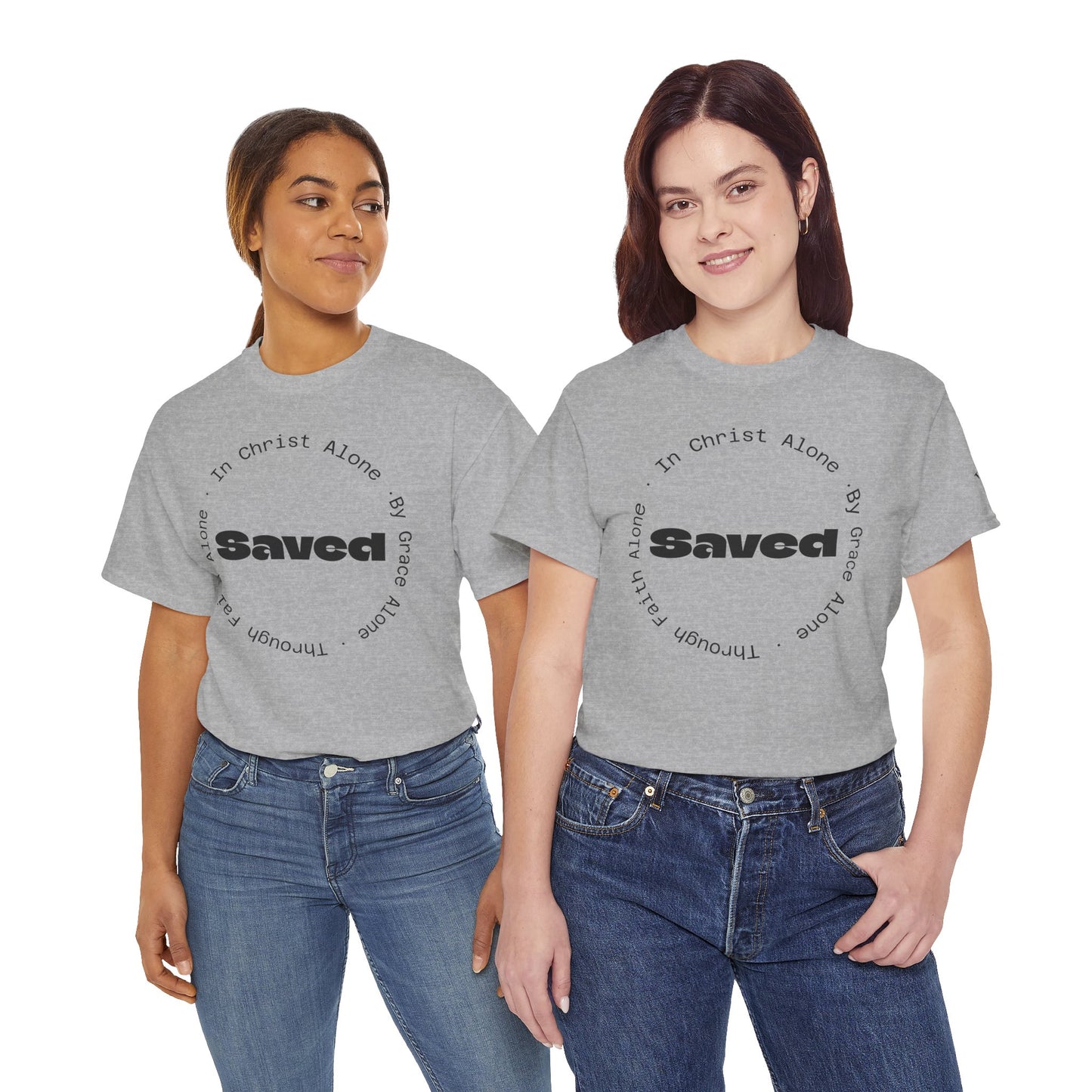 "Saved" Ephesians 2:8 T‑Shirt — Scripture back