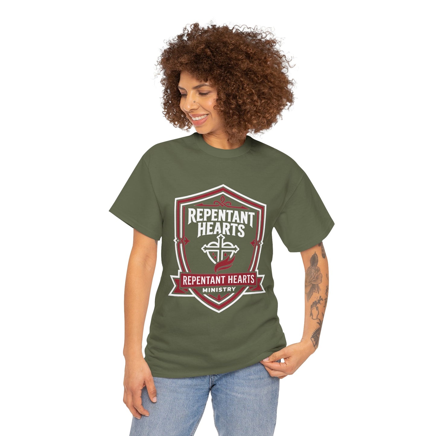 Rev 2:5 T-Shirt- Repentant Hearts Ministry Tee — RHM Logo & Menorah Back Print