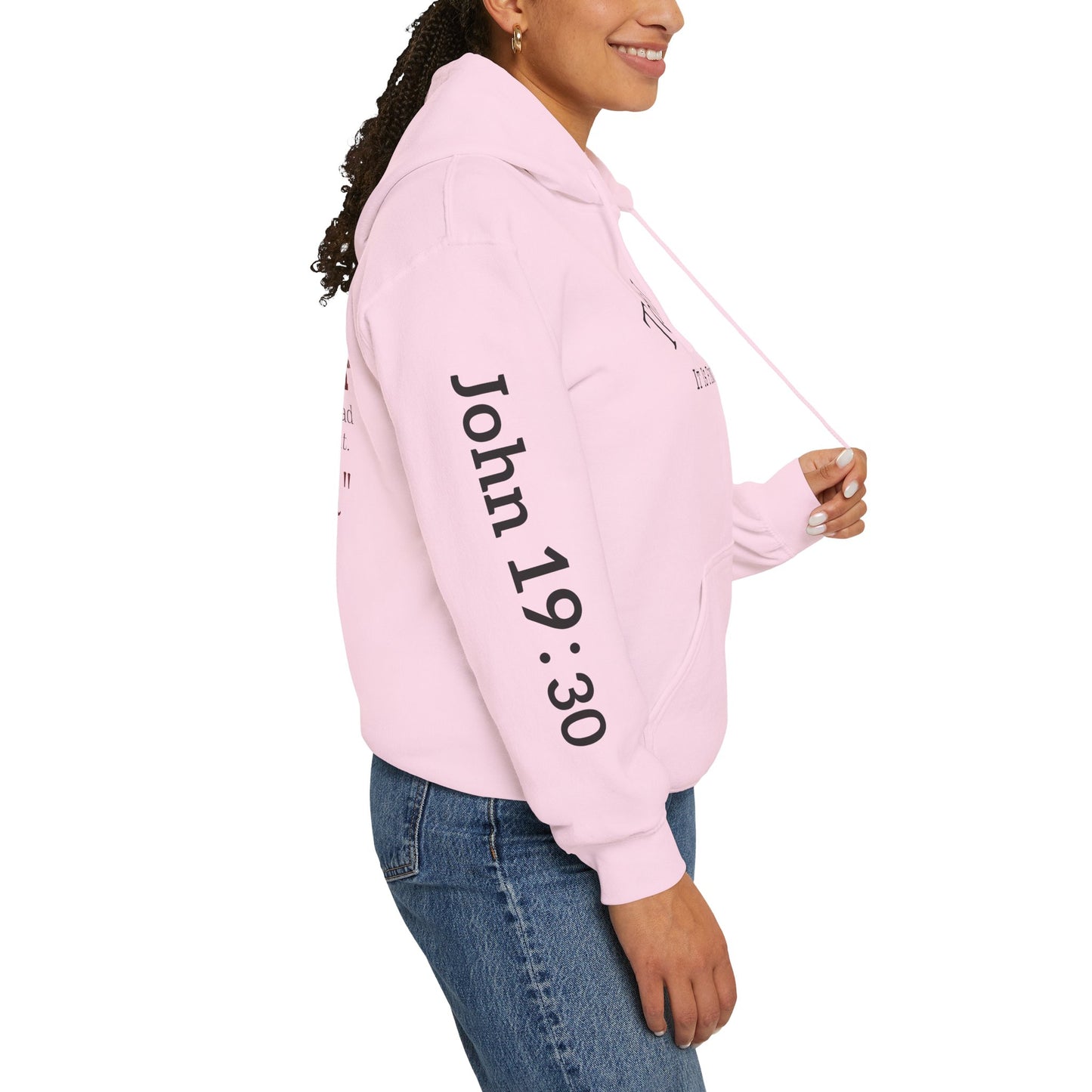 "Tetelestai" -It Is Finished- John 19:30 Hoodie — Christian Scripture Sweatshirt