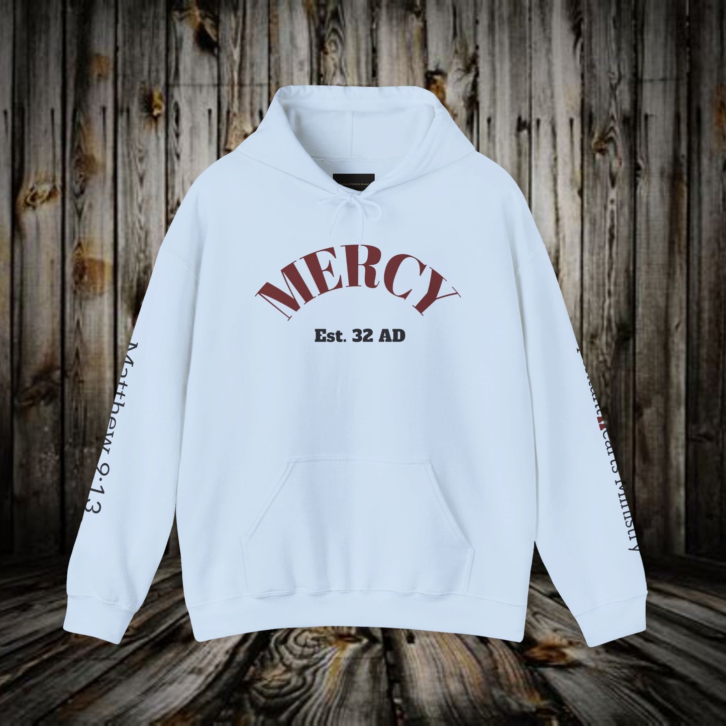 Mercy Hoodie — (Matthew 9:13) 'I Desire Mercy' Scripture Pullover