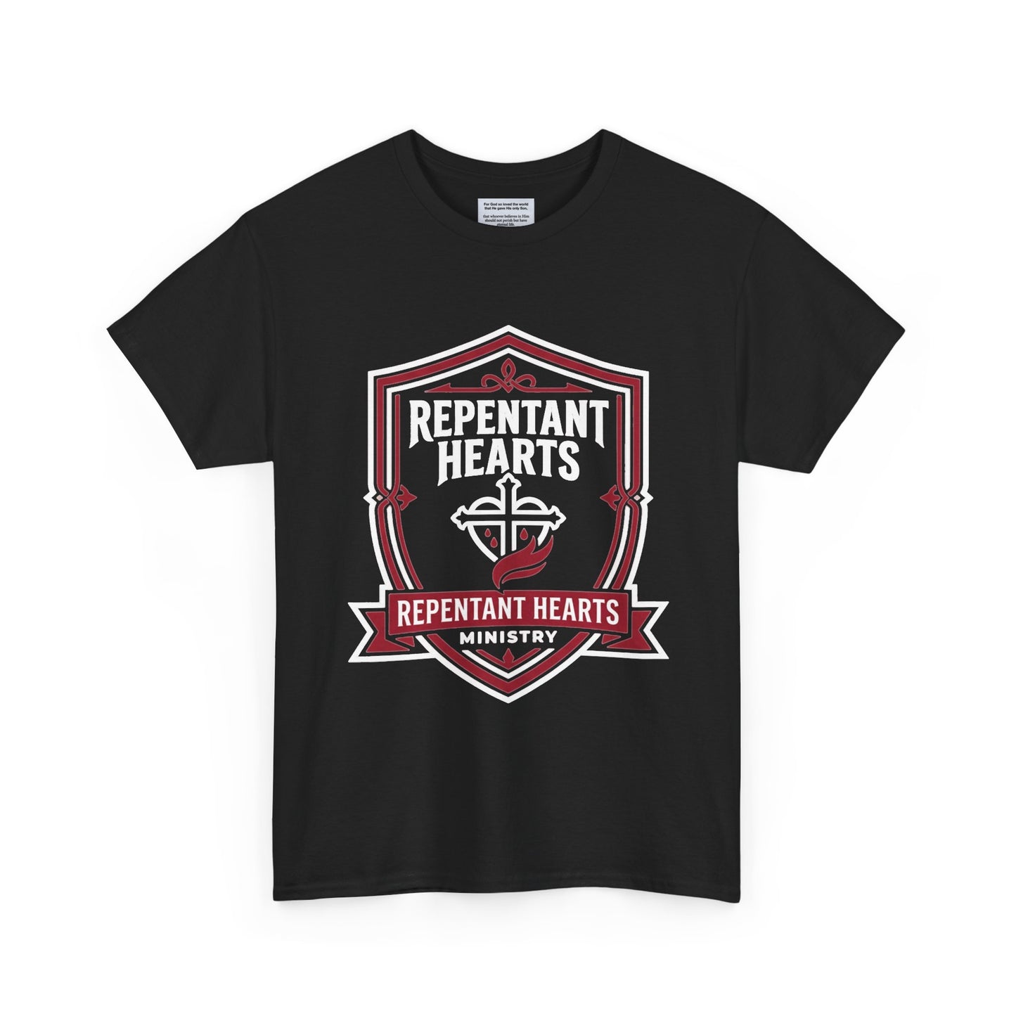 Rev 2:5 T-Shirt- Repentant Hearts Ministry Tee — RHM Logo & Menorah Back Print
