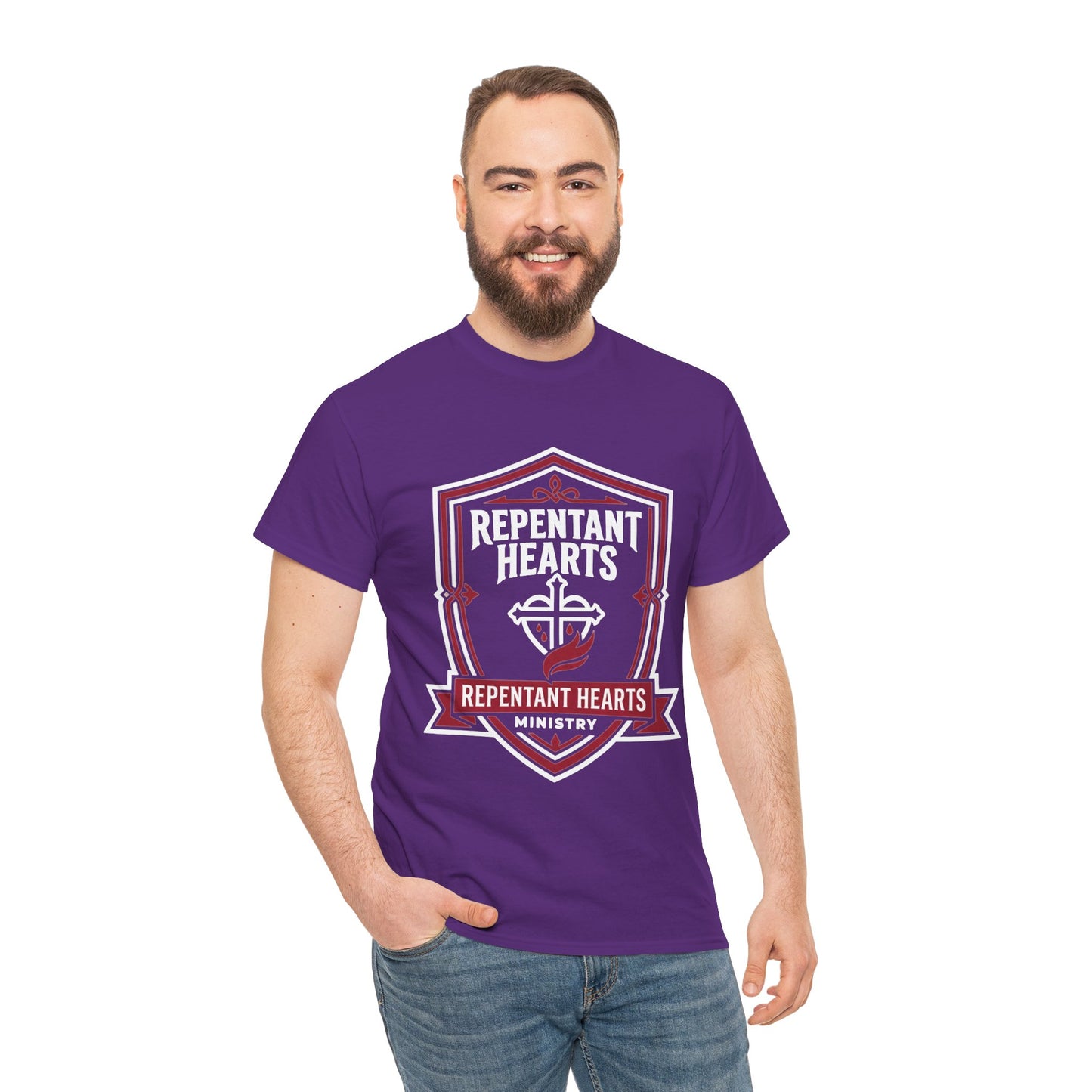 Rev 2:5 T-Shirt- Repentant Hearts Ministry Tee — RHM Logo & Menorah Back Print