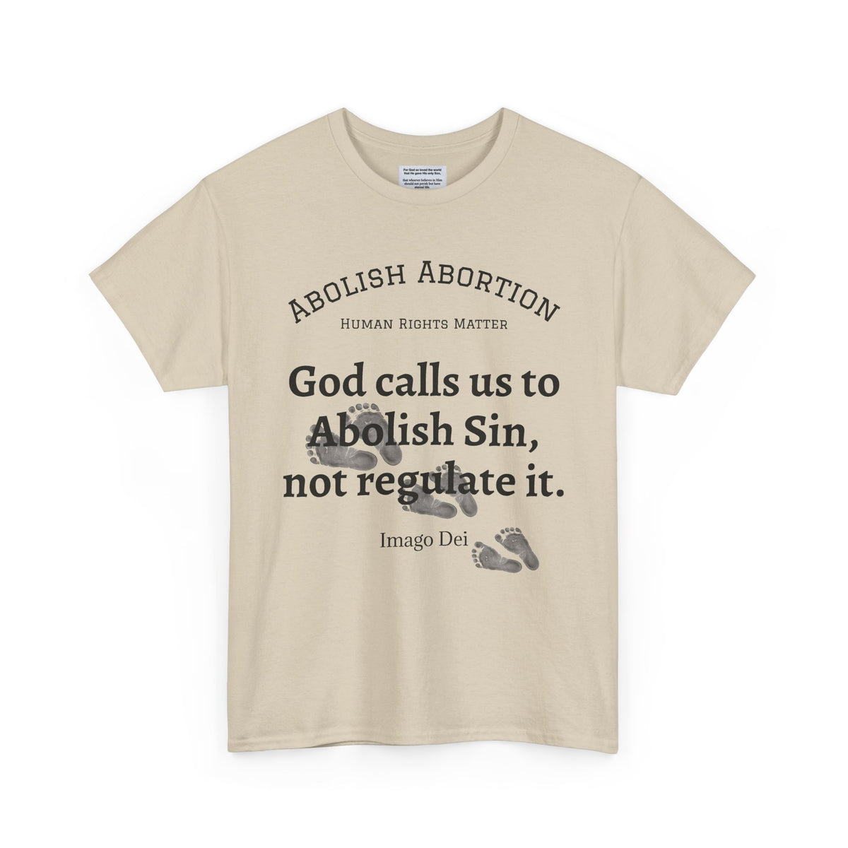 Abolish Abortion II T-Shirt — Jeremiah 1:5 Christian Message