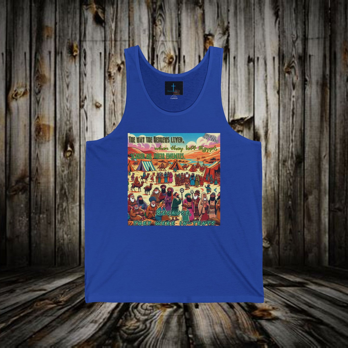 Biblical Dad Joke: Because They Were In Tents- Tank Top