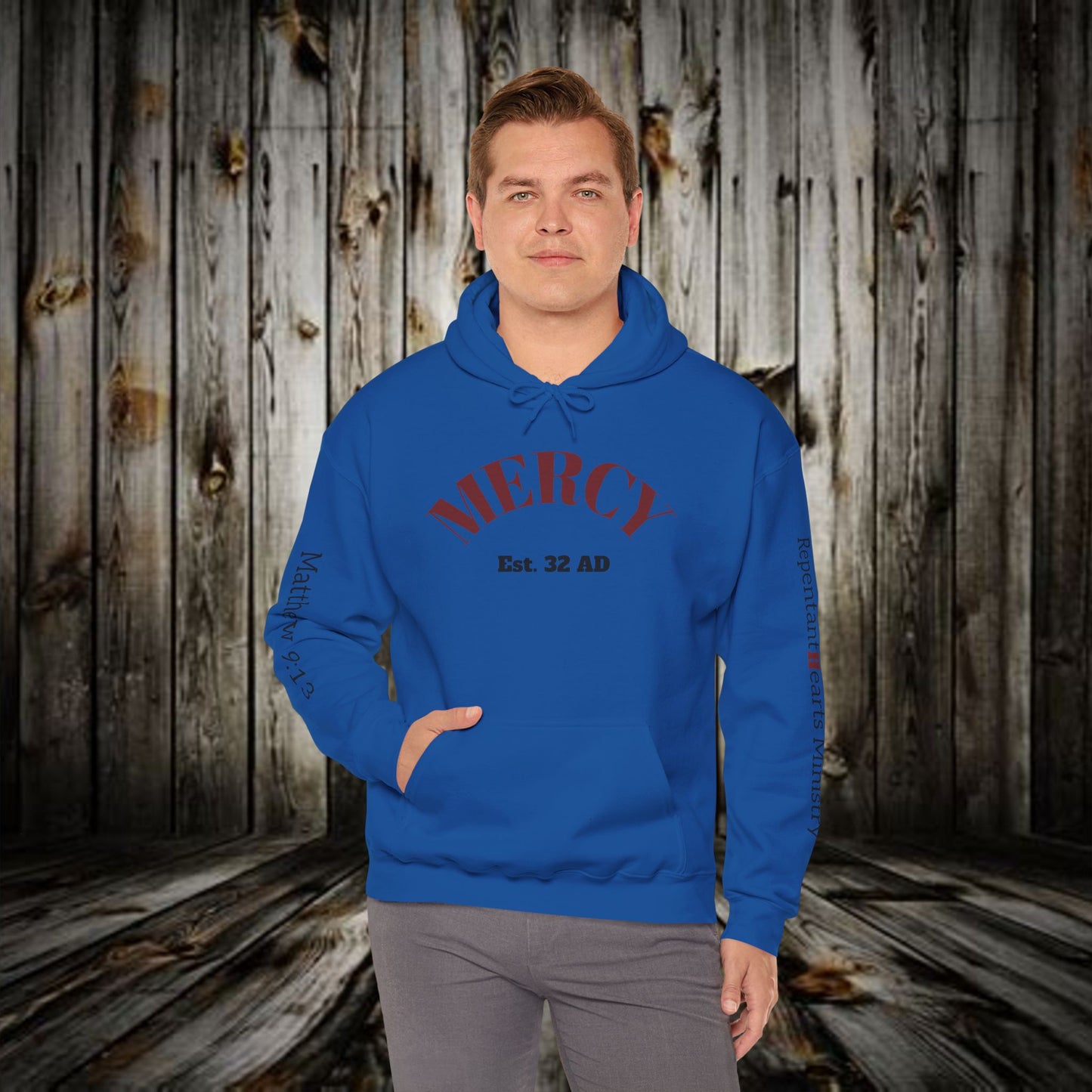 Mercy Hoodie — (Matthew 9:13) 'I Desire Mercy' Scripture Pullover