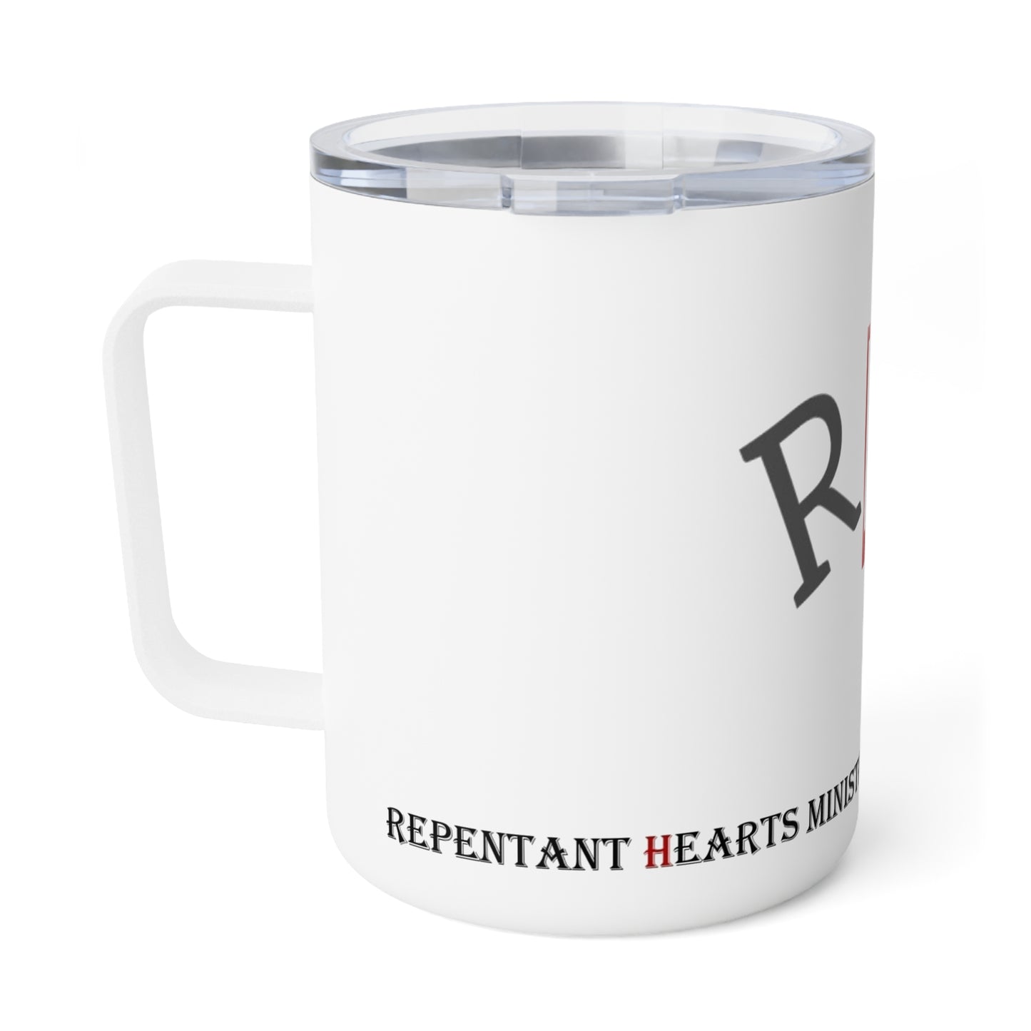 Cup- RHM Insulated Coffee Mug — "Repent Hearts Ministry" 10oz Travel Tumbler