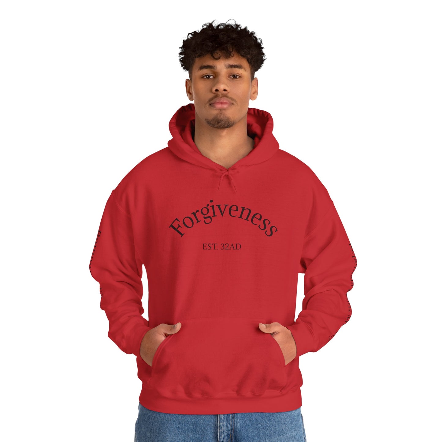 Forgiveness Hoodie (Romans 10:9-10)— Christian Scripture Faith Pullover