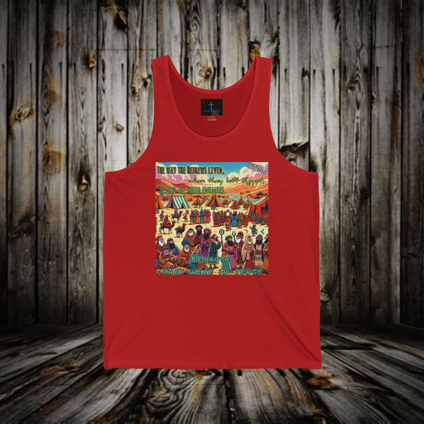 Biblical Dad Joke: Because They Were In Tents- Tank Top