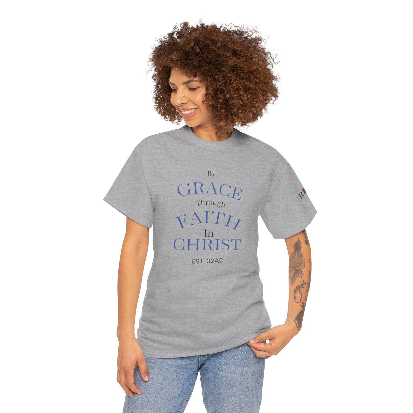 Ephesians 2:8-9 T-Shirt — "By Grace Through Faith in Christ" Christian Tee
