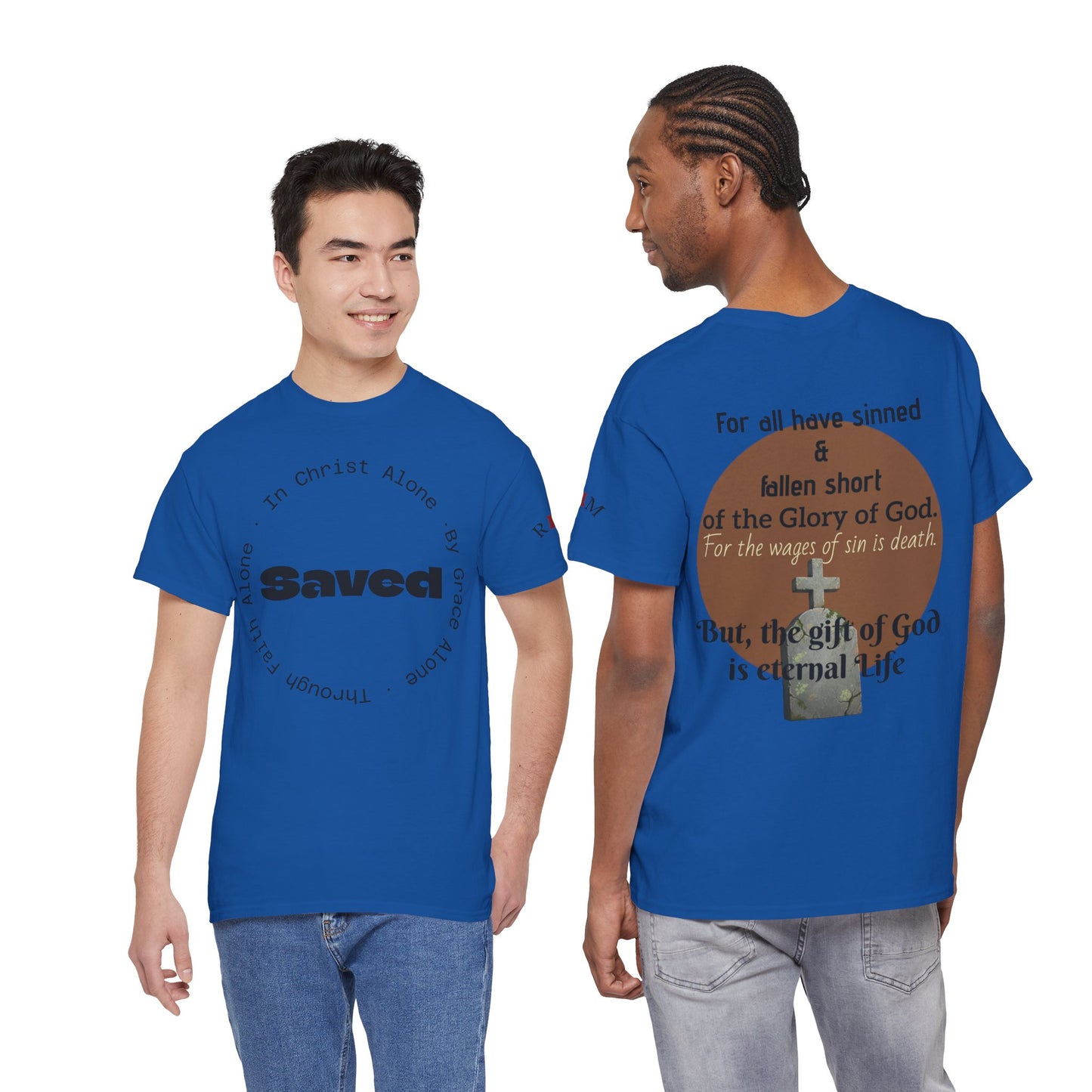 "Saved" Ephesians 2:8 T‑Shirt — Scripture back