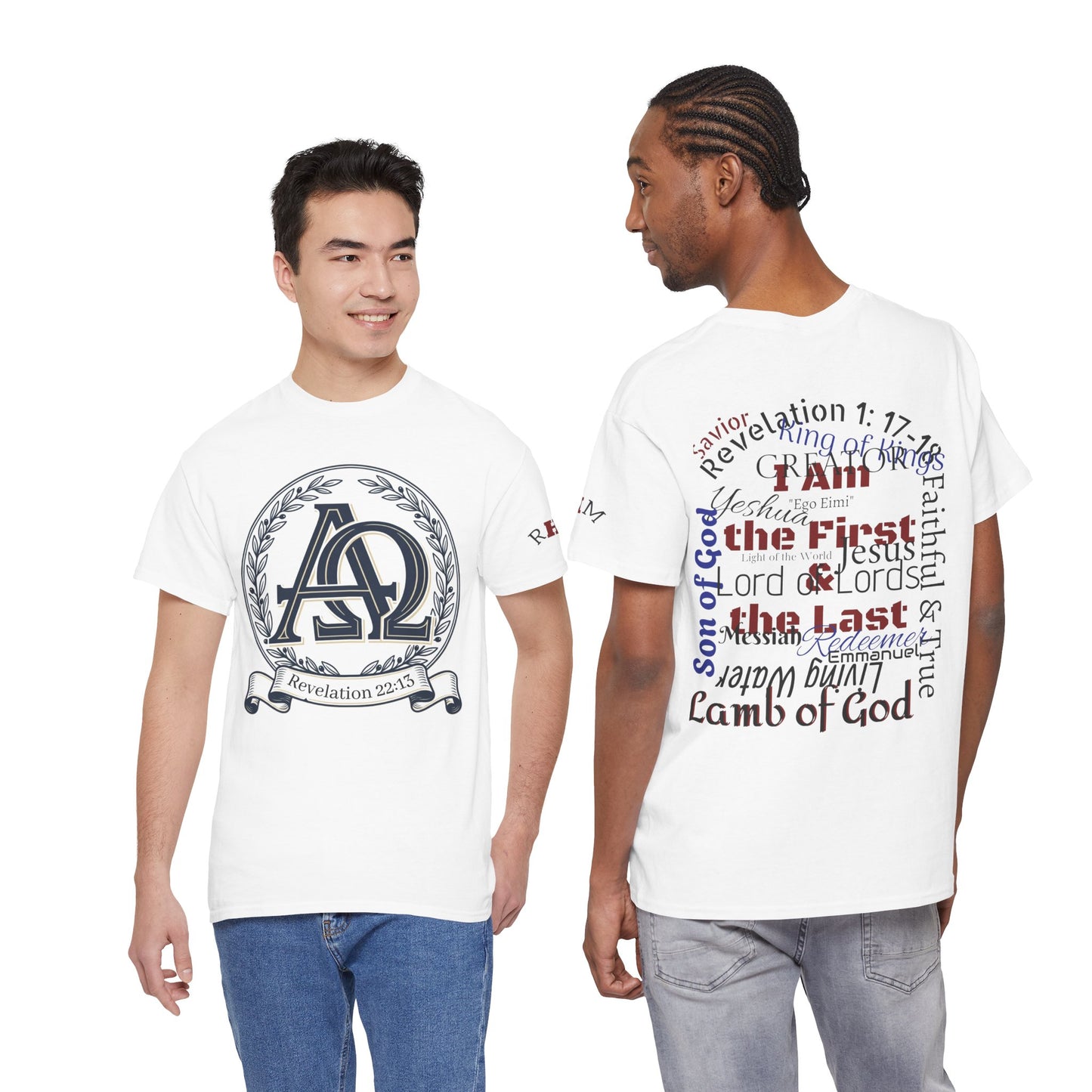 Alpha Omega T-shirt "I Am the First & the Last" Names of Jesus