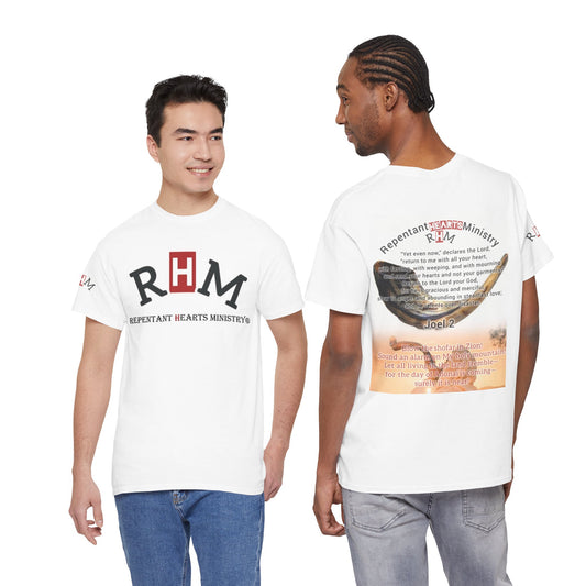 Biblical- Repentant Hearts Ministry T‑Shirt —  Christian Tee with Scripture & Shofar Design