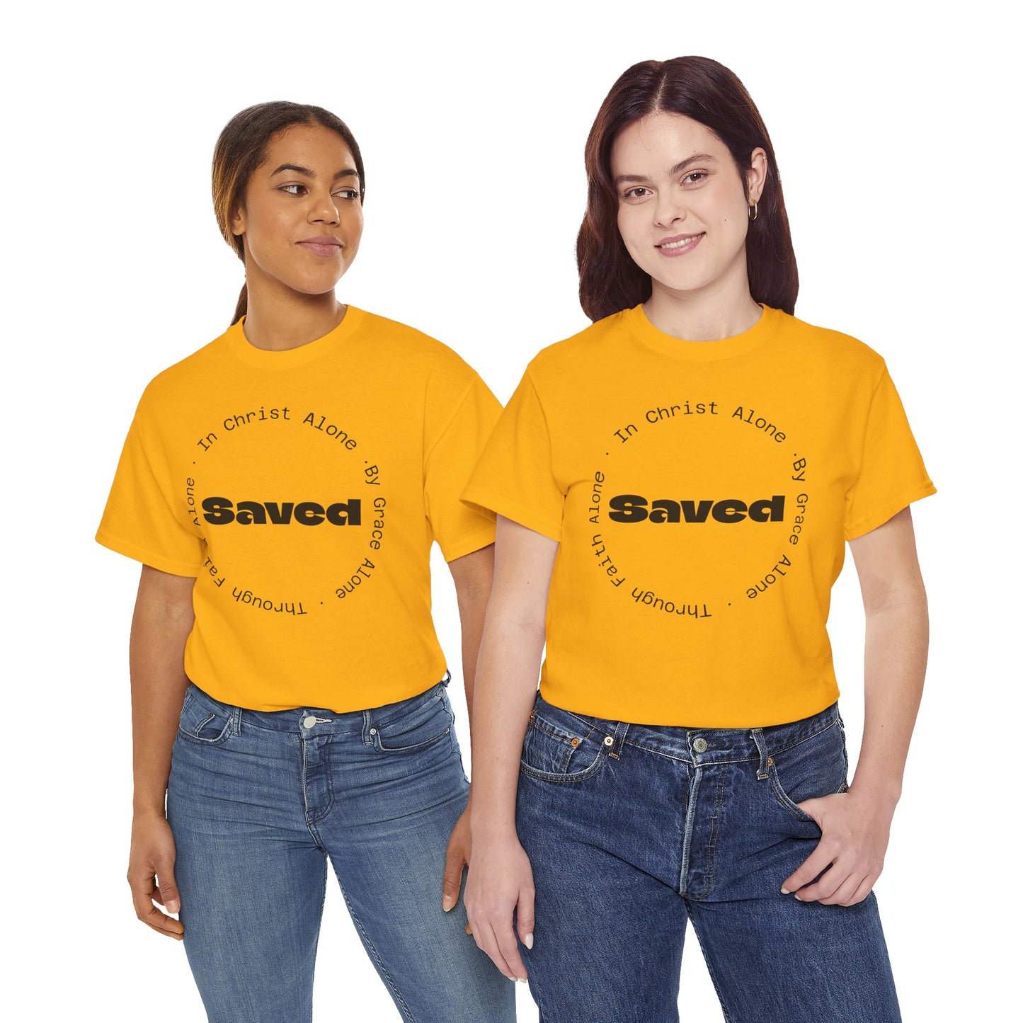 "Saved" Ephesians 2:8 T‑Shirt — Scripture back
