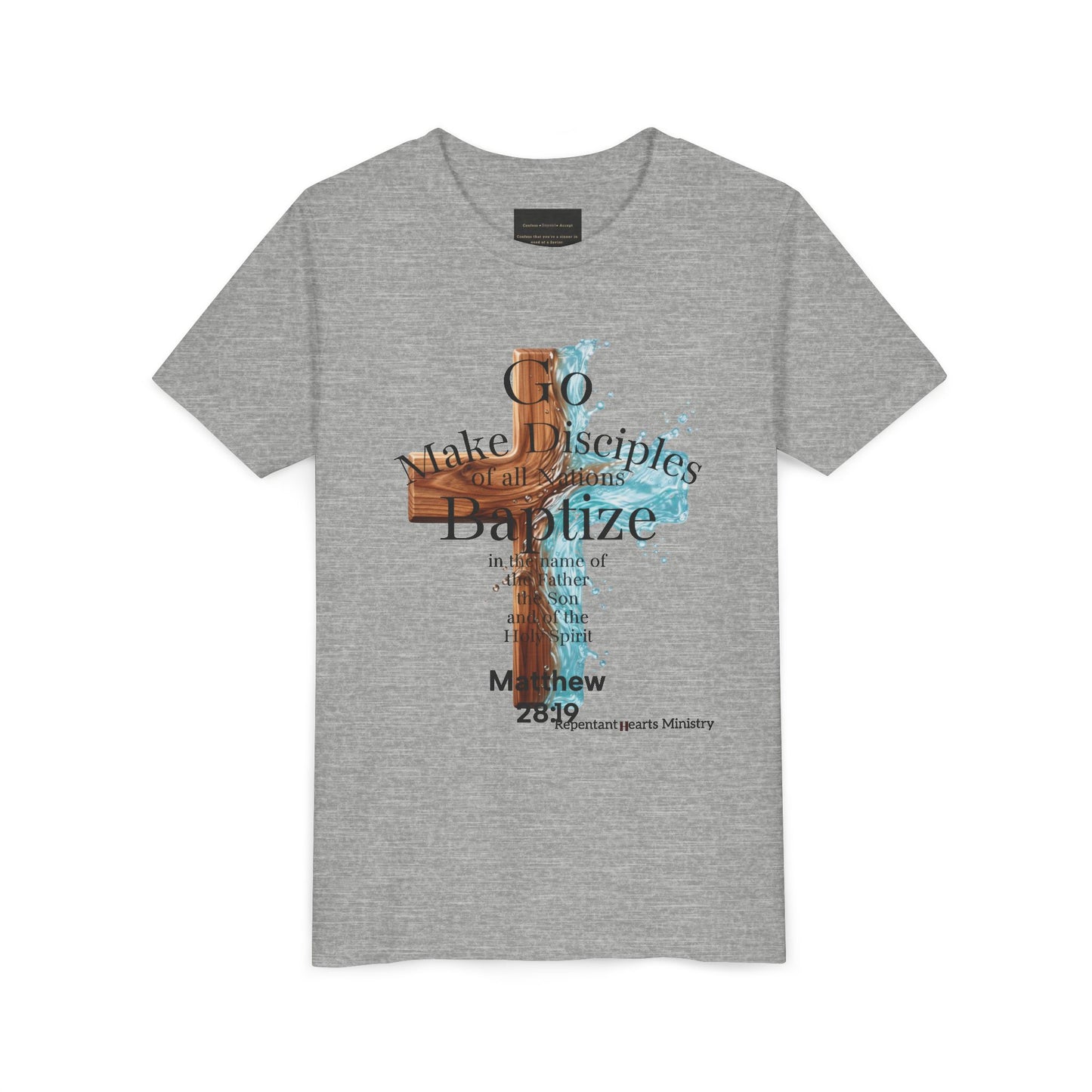 Youth Christian Matthew 28:19 – "Go, Make Disciples and Baptize" Kids T-Shirt