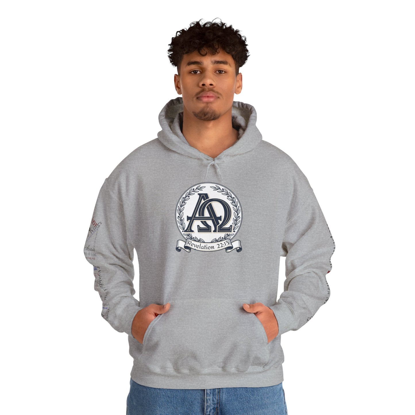 Alpha Omega Hoodie — "I Am the First & the Last" Names of Jesus