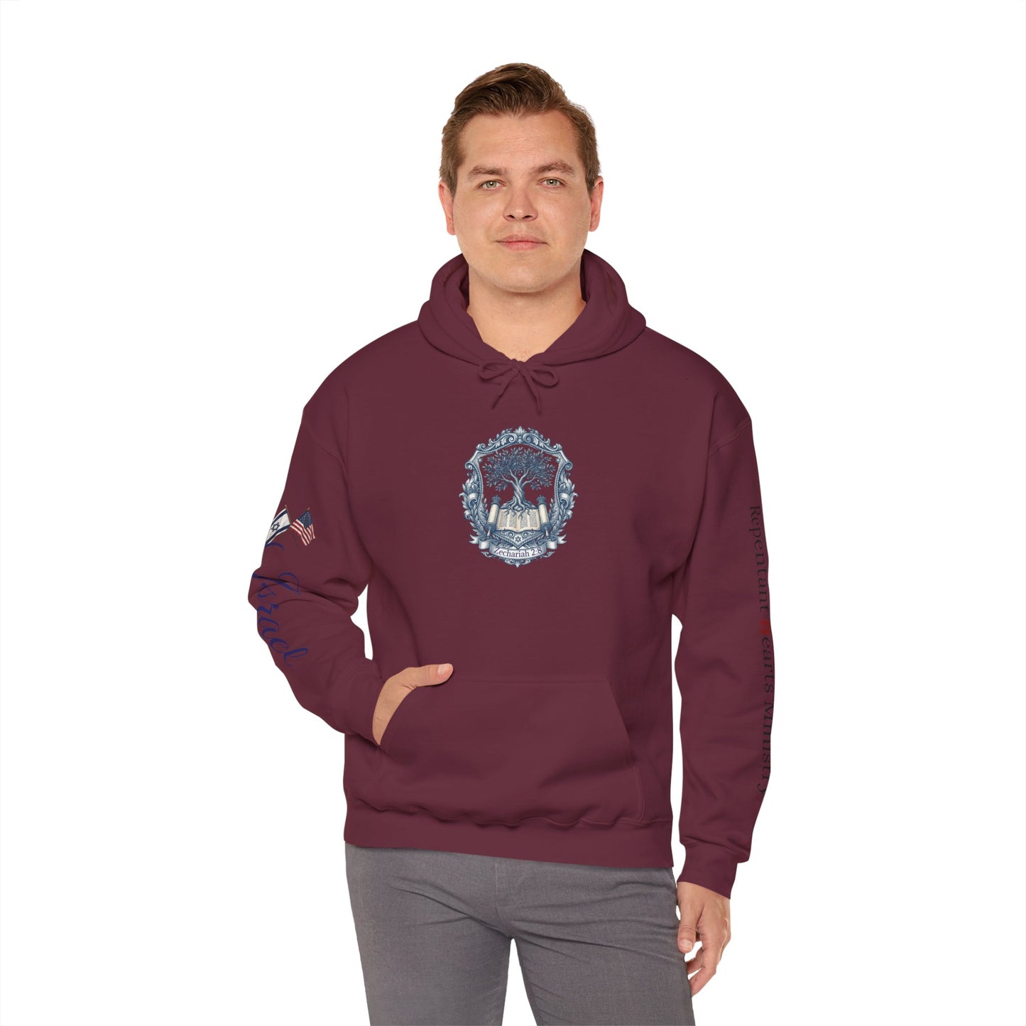Israel Zechariah 2:8 Hoodie — Isaiah62 & Romans 9- Stand with Israel