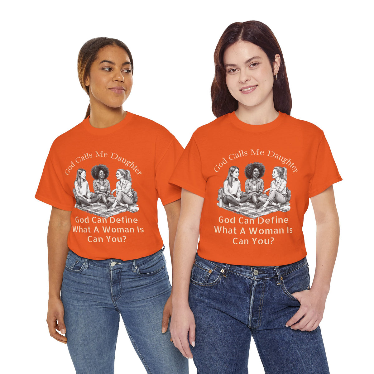God Calls Me Daughter T-Shirt — "God Can Define What A Woman Is, Can You?" Biblical anti-woke Christian Tee
