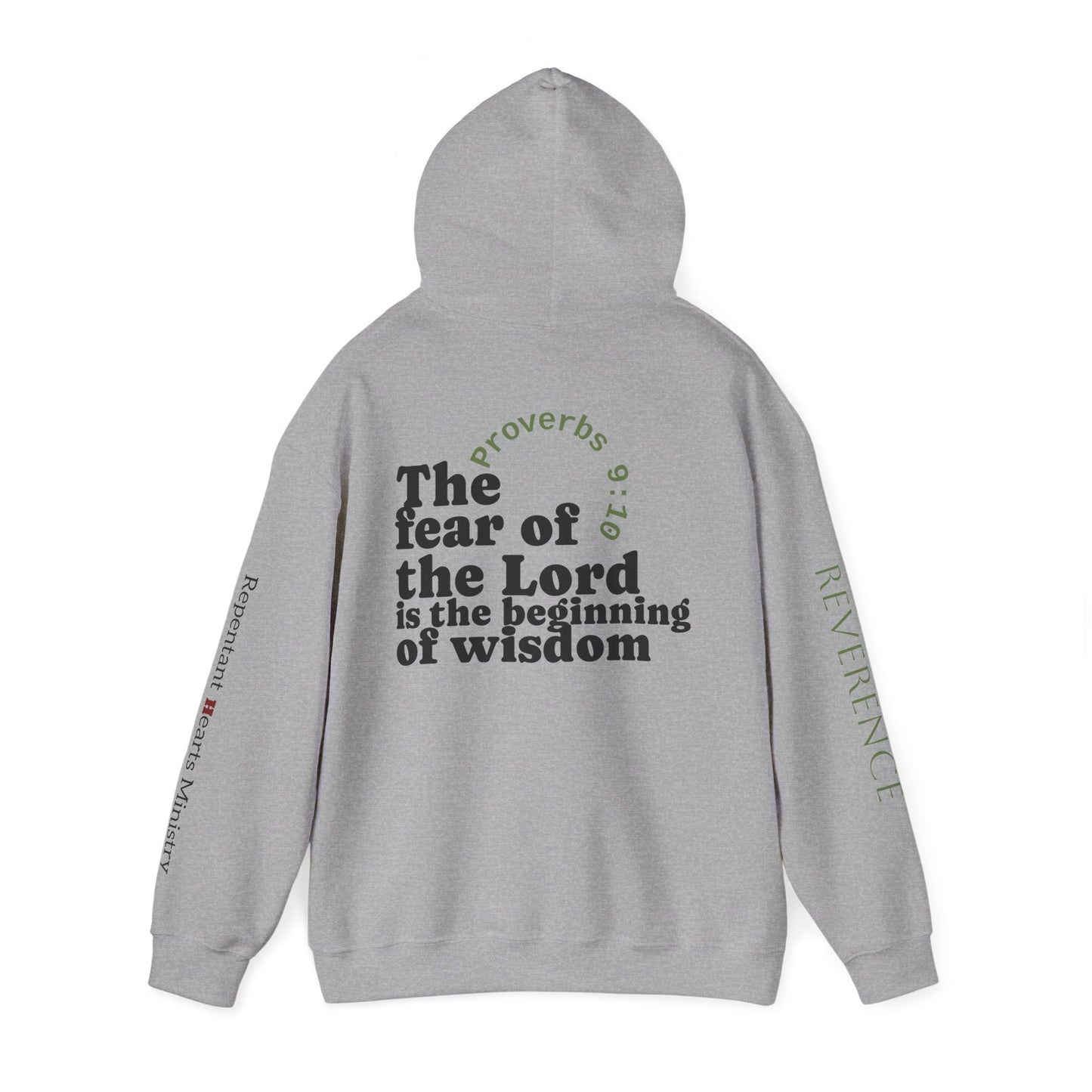 "Wisdom" Fear the Lord Proverbs 9:10 Hoodie — Scripture "Reverence"