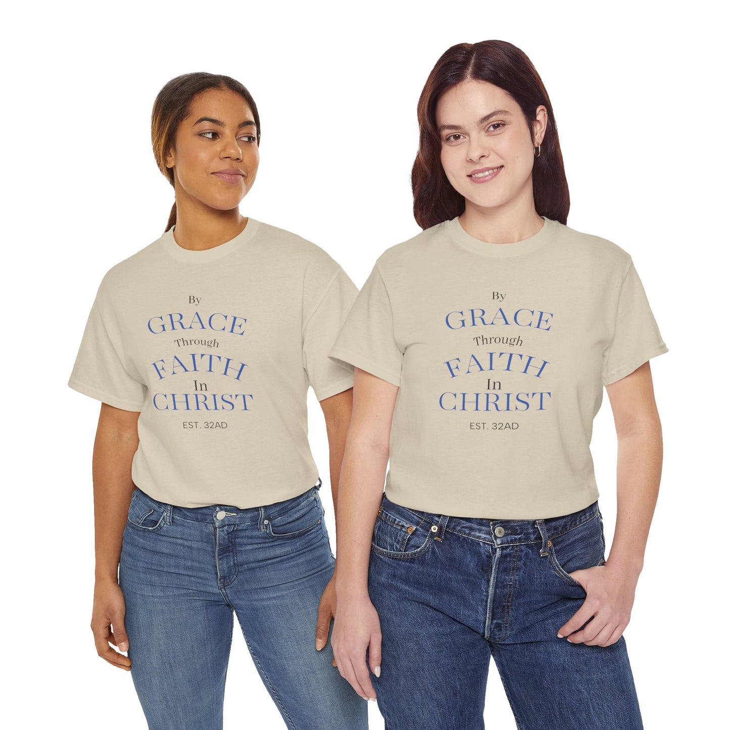 Ephesians 2:8-9 T-Shirt — "By Grace Through Faith in Christ" Christian Tee