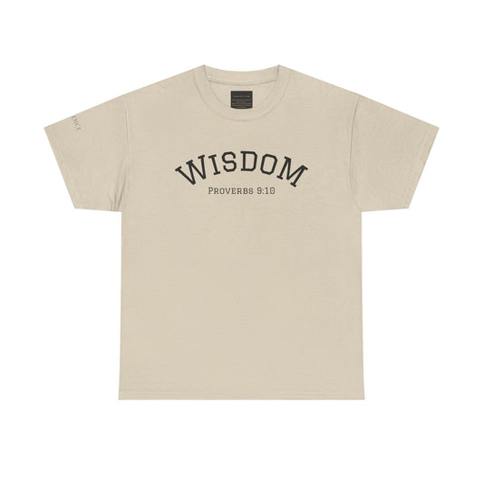 "Wisdom" Proverbs 9:10 T-shirt — "The fear of the Lord is the beginning of wisdom" Christian Scripture