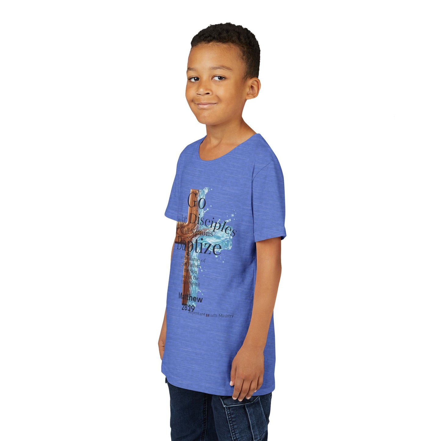 Youth Christian Matthew 28:19 – "Go, Make Disciples and Baptize" Kids T-Shirt
