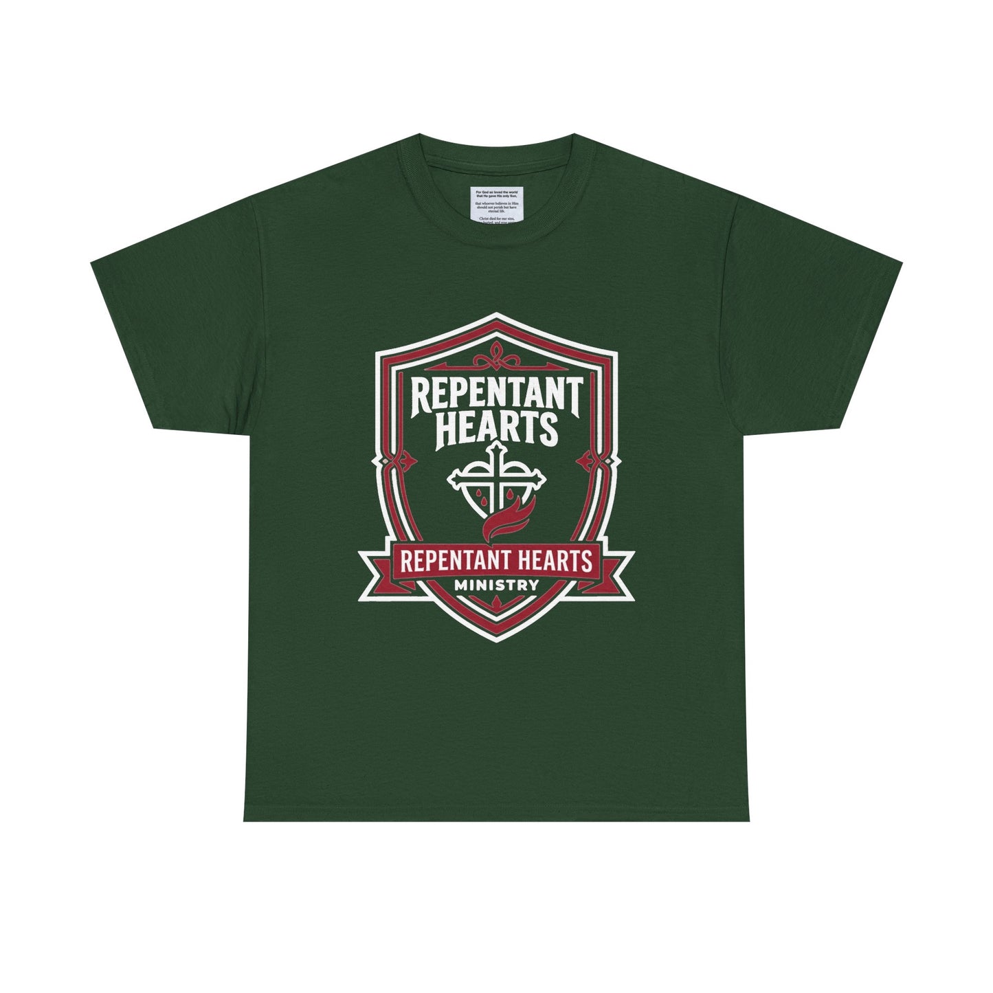 Rev 2:5 T-Shirt- Repentant Hearts Ministry Tee — RHM Logo & Menorah Back Print