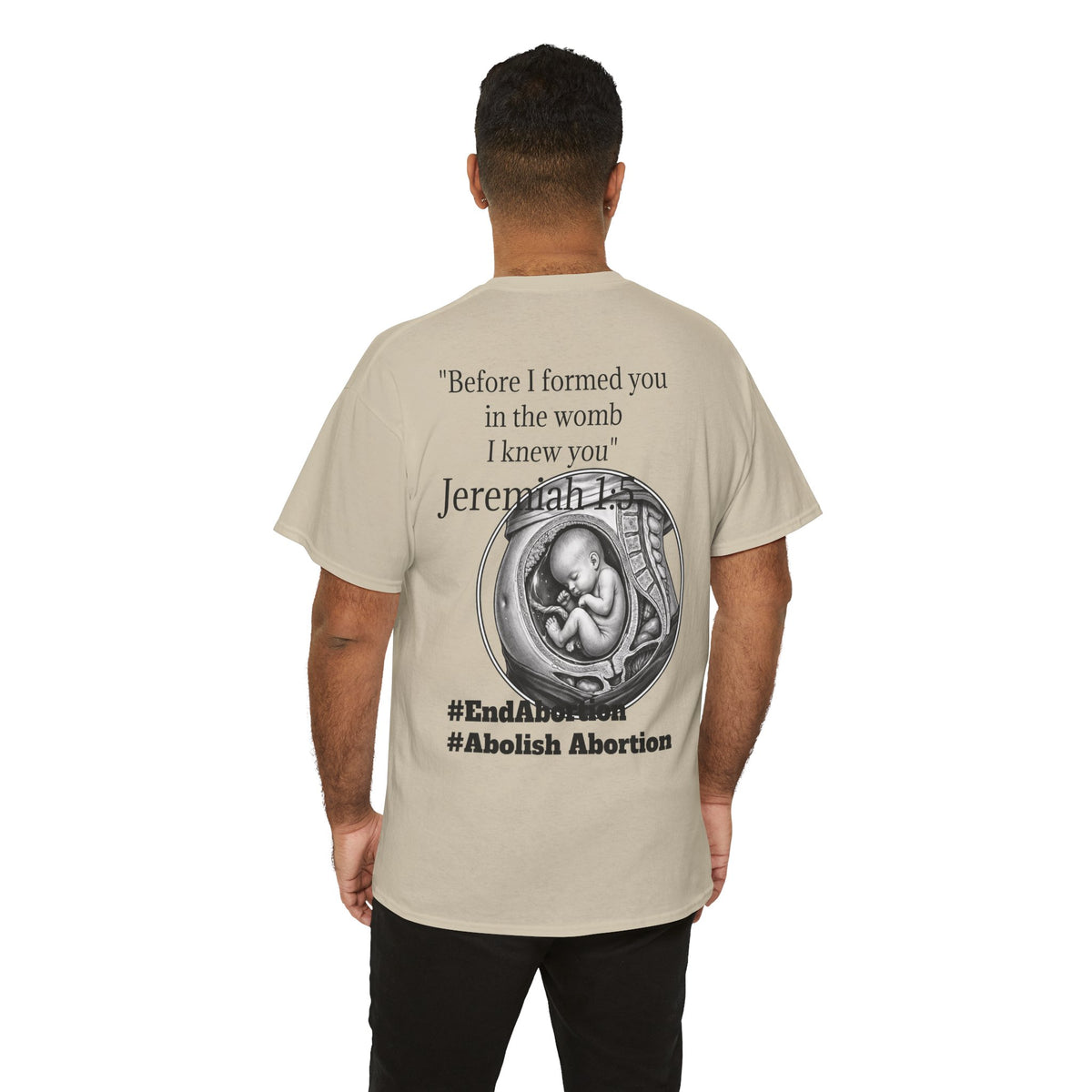 Abolish Abortion II T-Shirt — Jeremiah 1:5 Christian Message