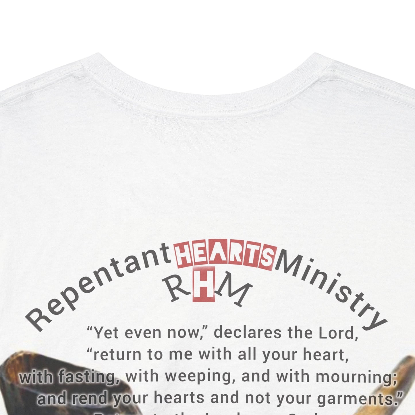 Biblical- Repentant Hearts Ministry T‑Shirt —  Christian Tee with Scripture & Shofar Design