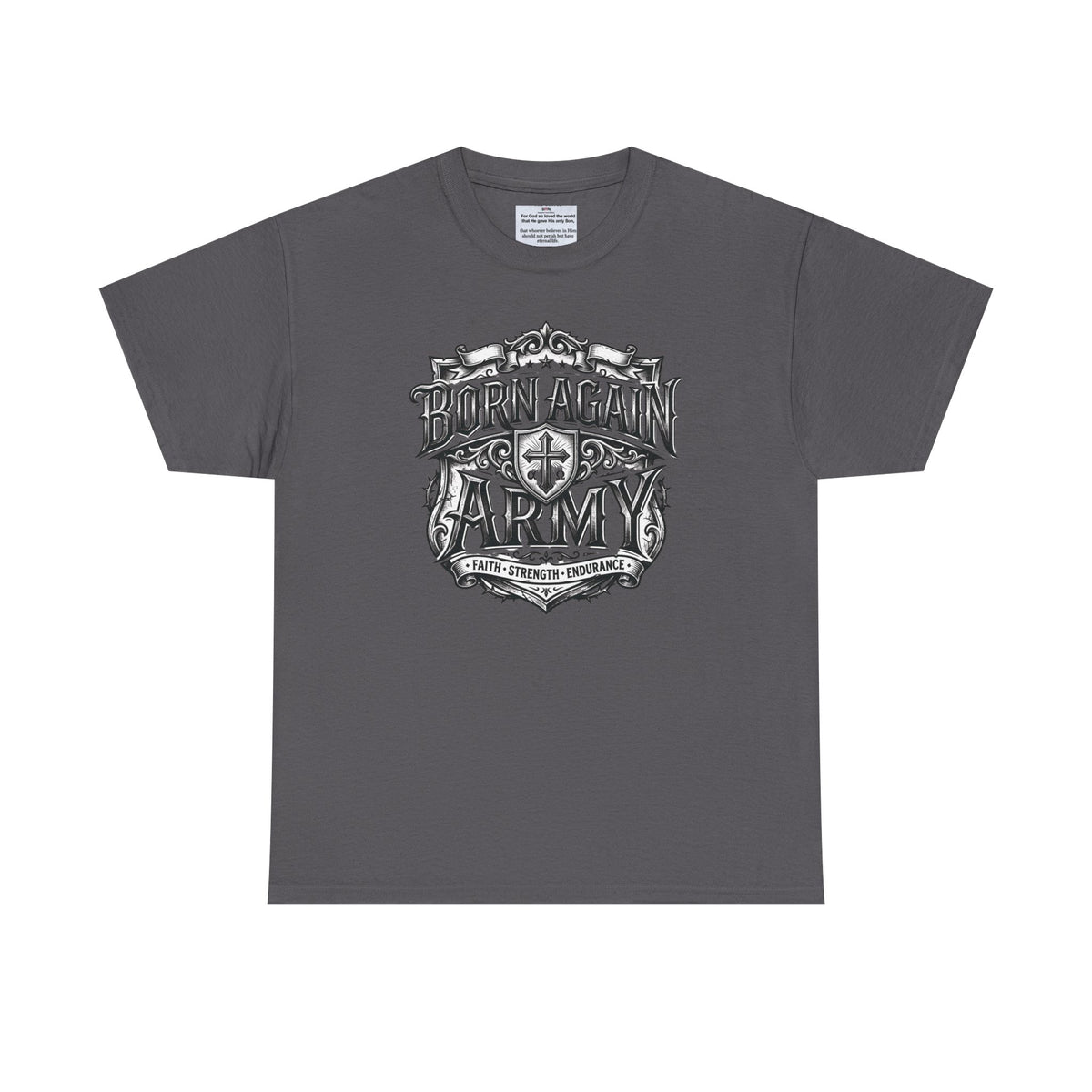 Born Again Army T-Shirt — Christian Faith Graphic Tee (1 Peter 1:23)